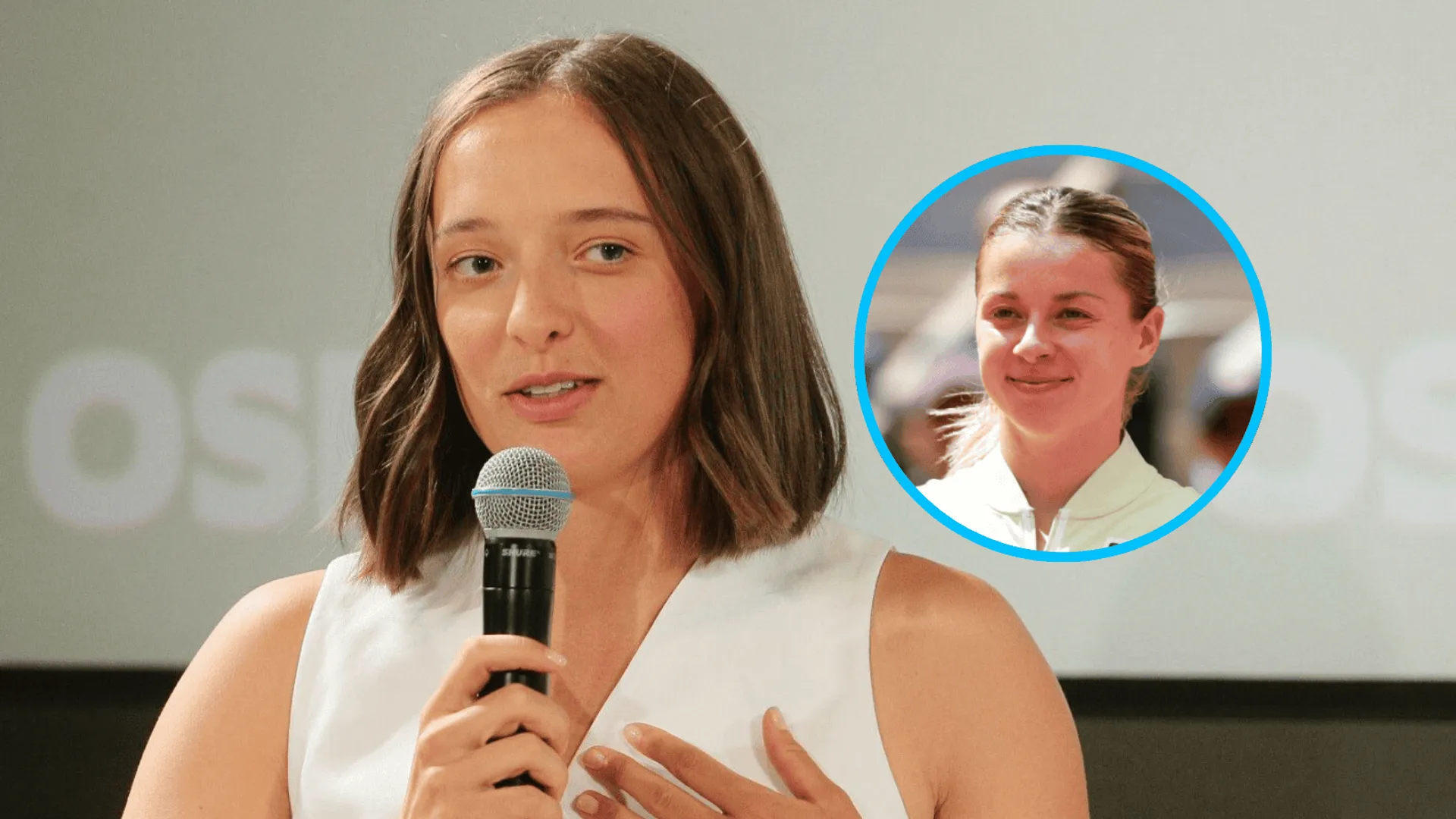 Iga Świątek, Maja Chwalińska (w kółku)