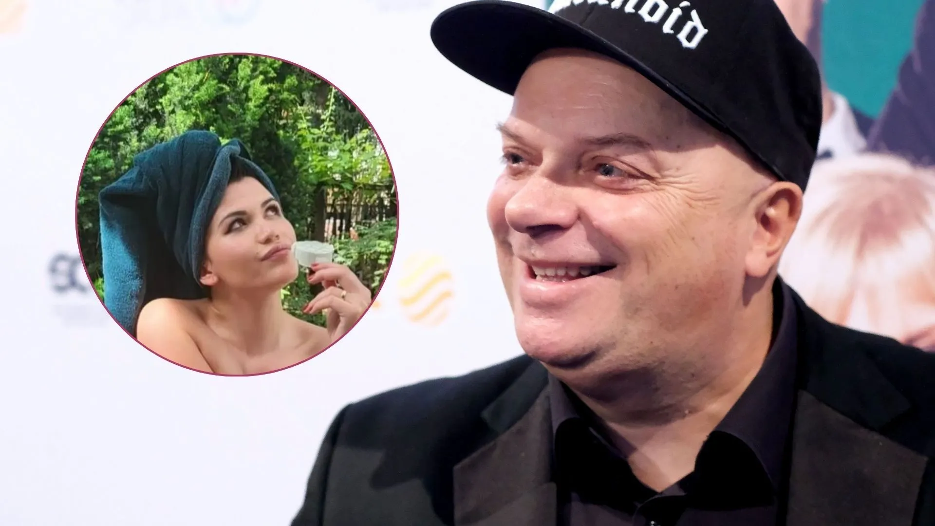 Młodsza o 26 lat żona Skiby topless w ogrodzie. Mąż pęka z dumy