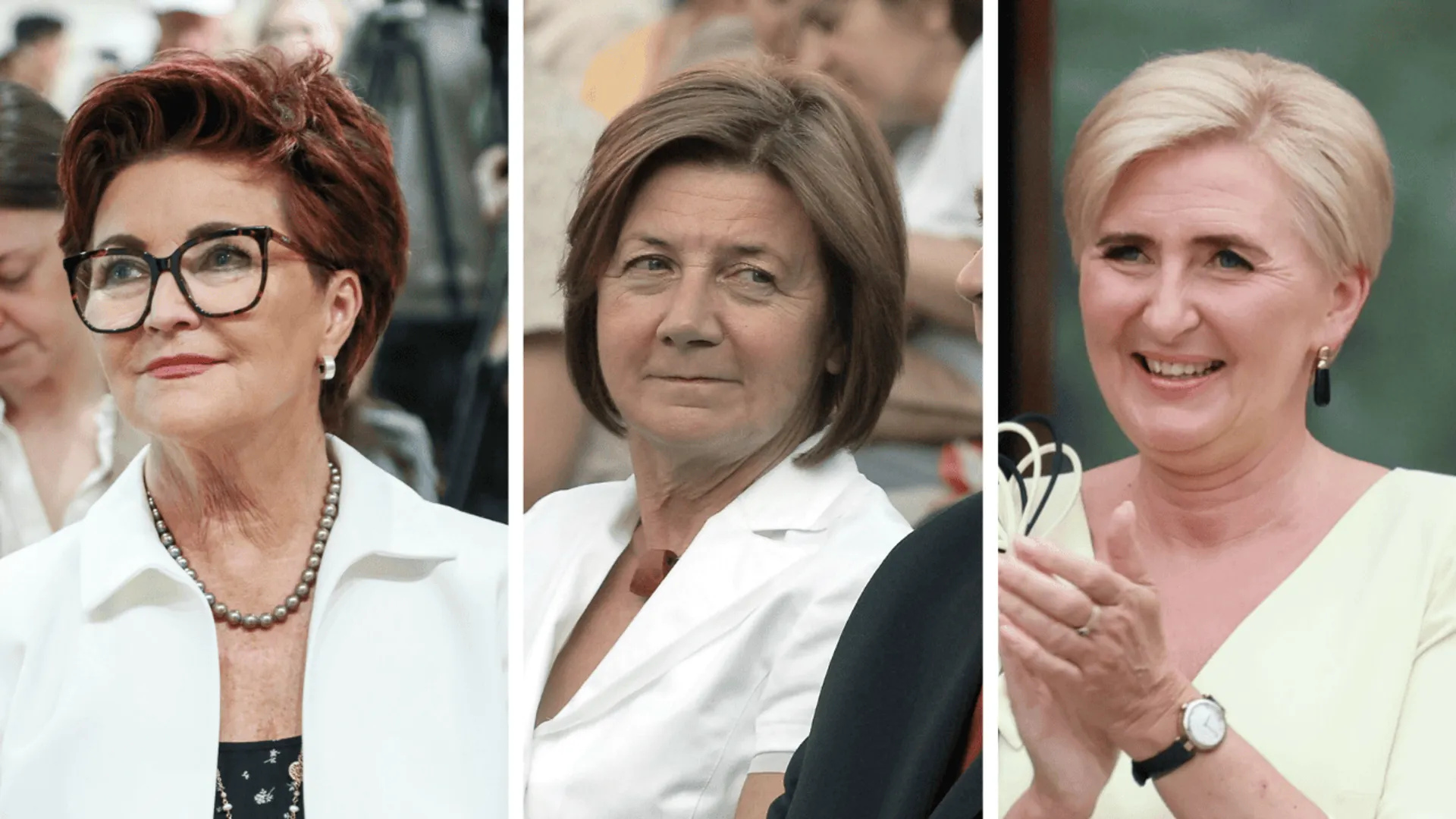 Jolanta Kwaśniewska, Maria Kaczyńska i Agata Kornhauser-Duda