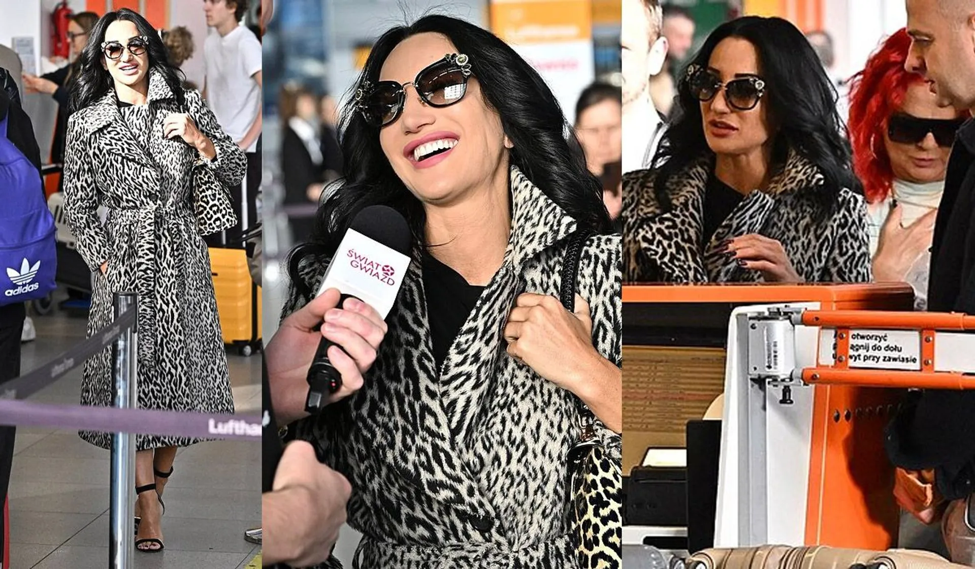 Justyna Steczkowska na lotnisku