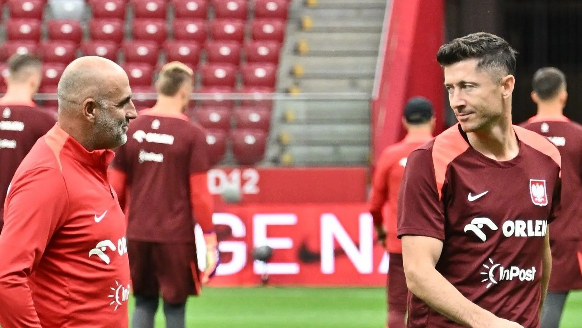 Michał Probierz i Robert Lewandowski