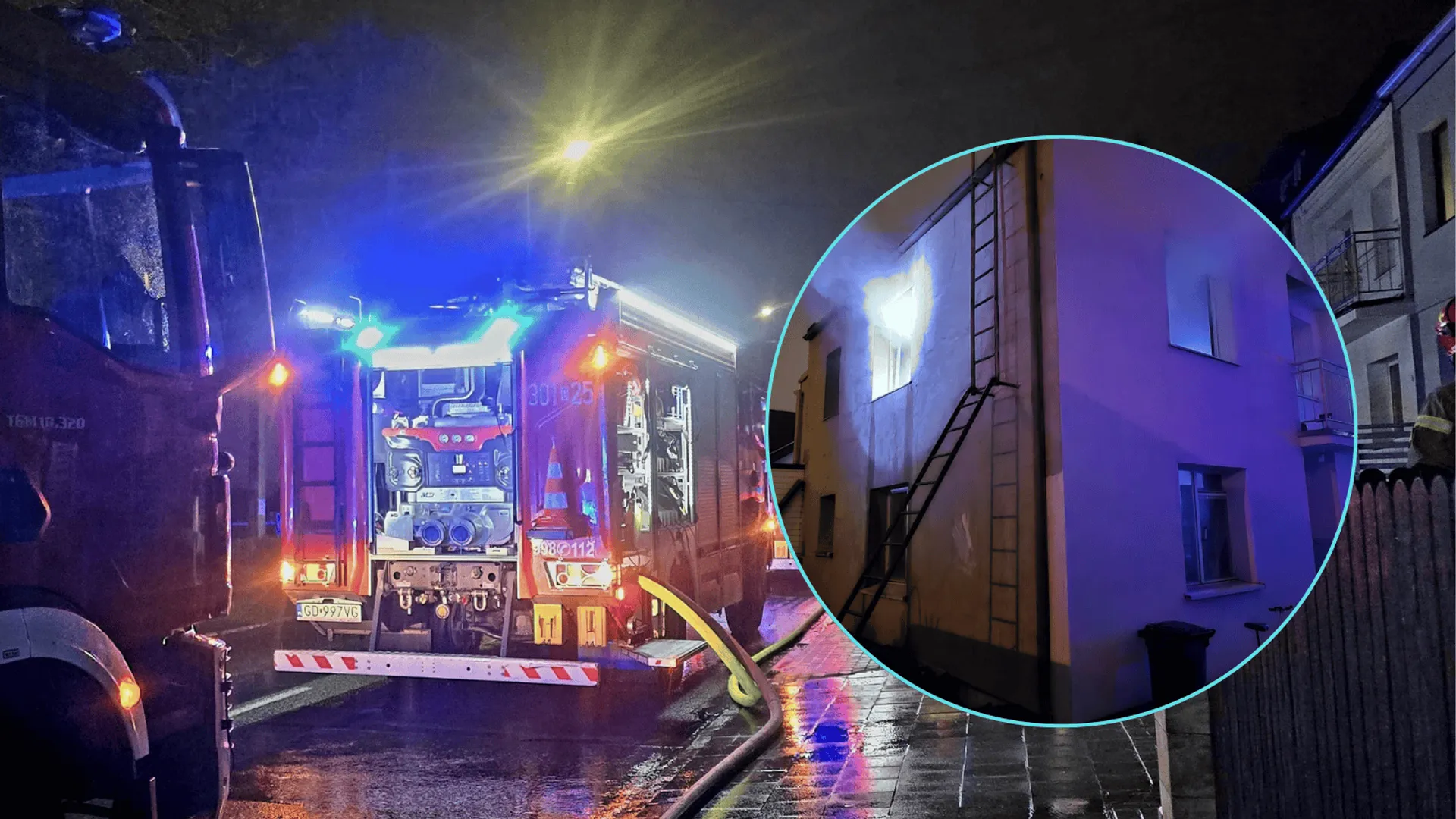 Tragedia przy ulicy Beethovena. Nocny pożar domu jednorodzinnego w Gdańsku