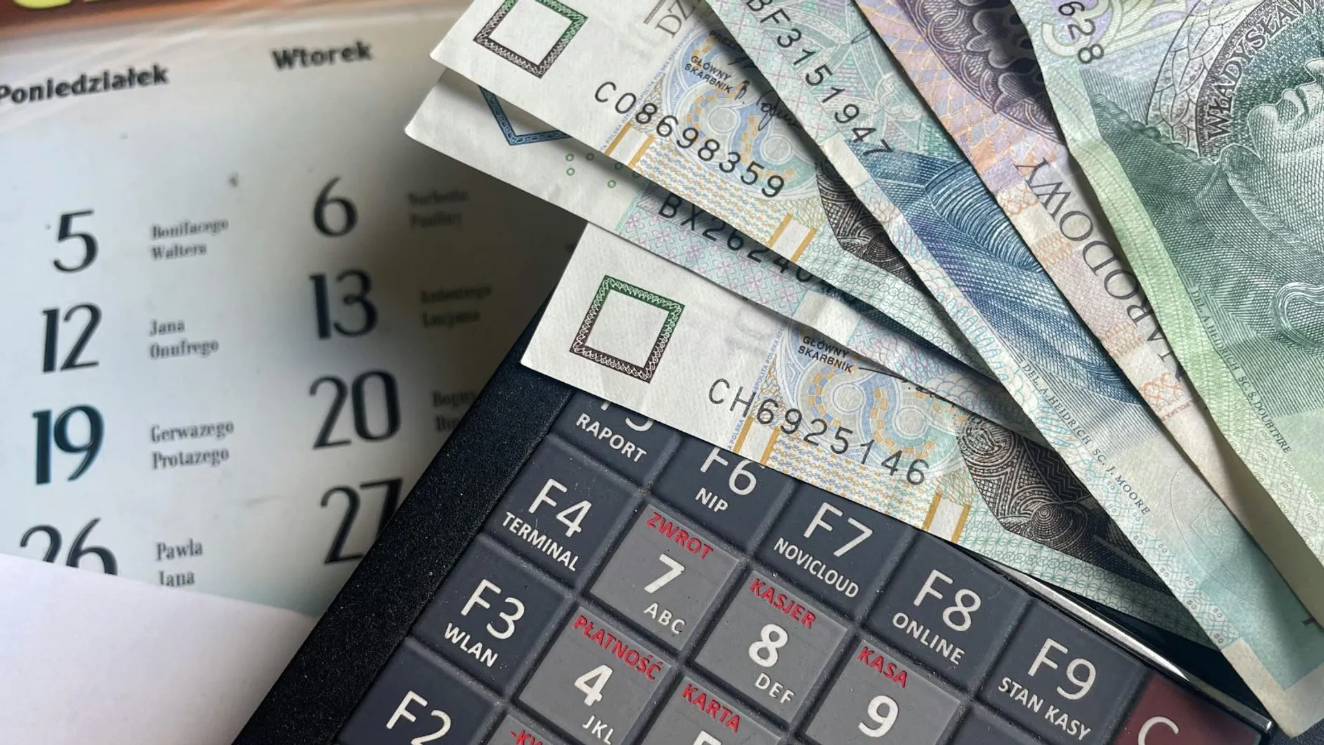 Kalendarz pieniądze