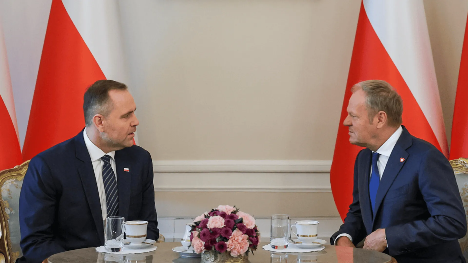 Donald Tusk, Karol Nawrocki, siatkarze, Liga Narodów