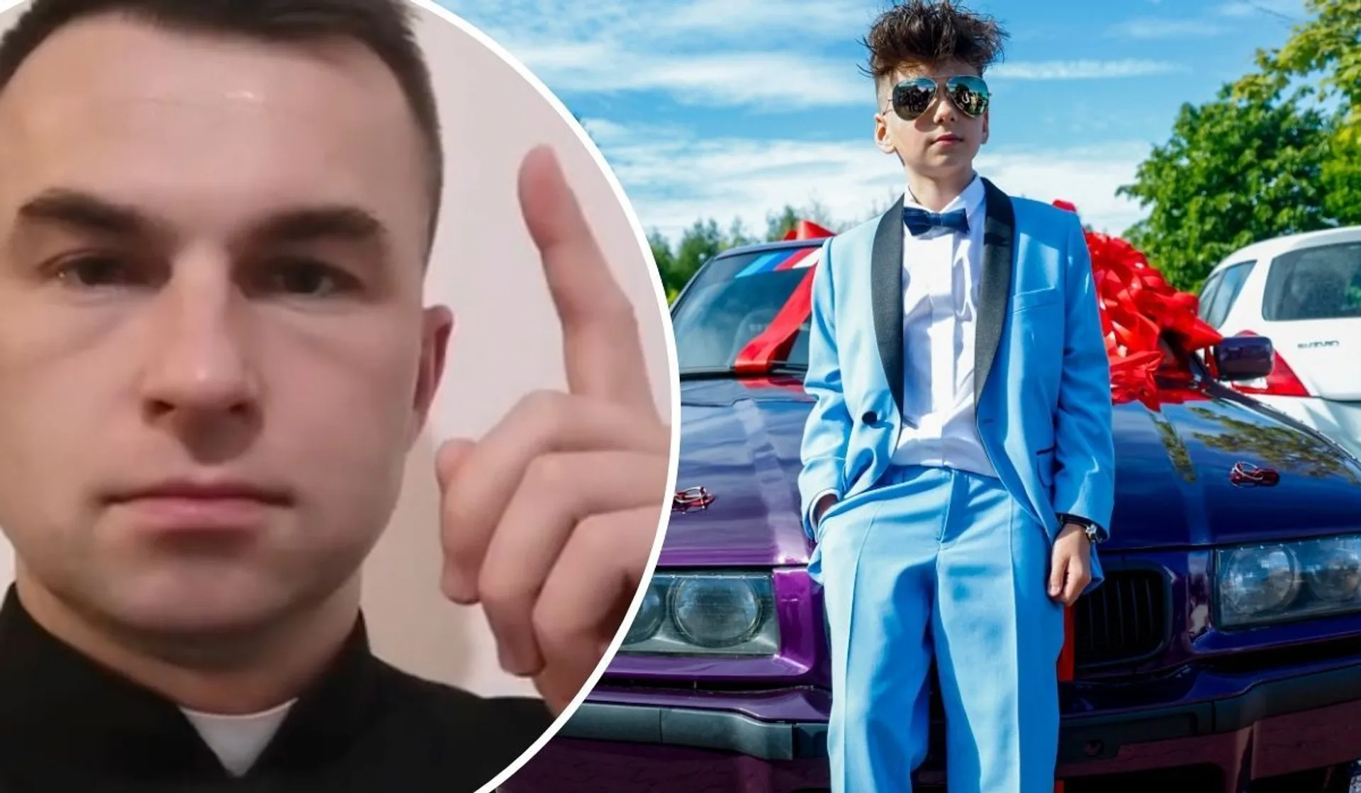Ksiądz, Krzysztof Rutkowski Junior przy samochodzie