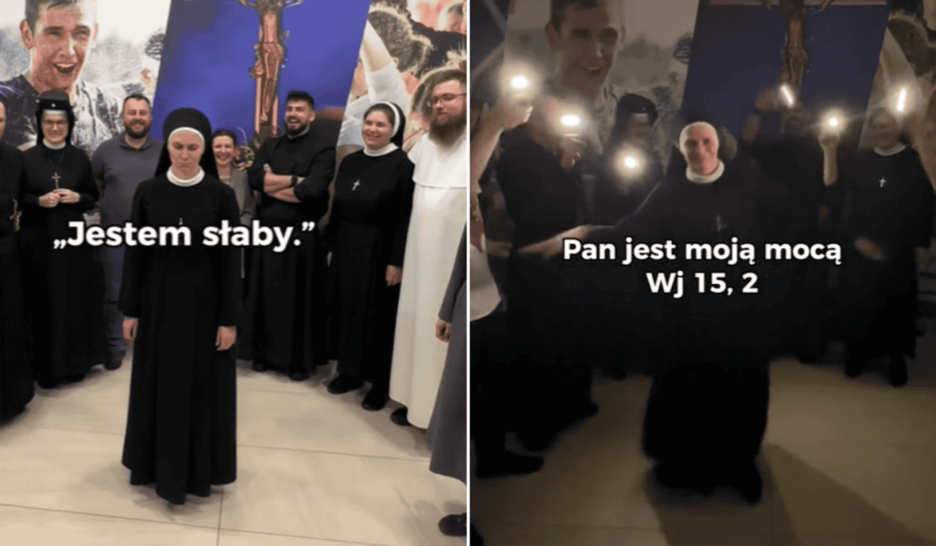 Księża i zakonnice tańczą