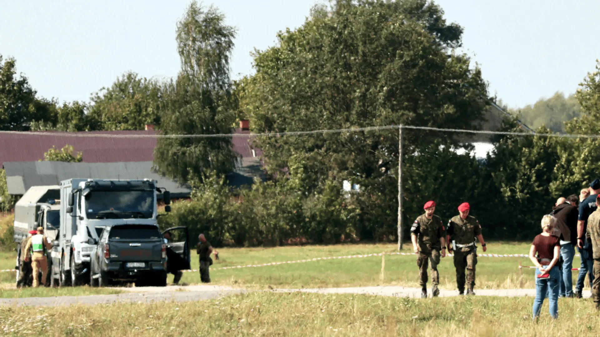 Kule ognia nad polskim miastem