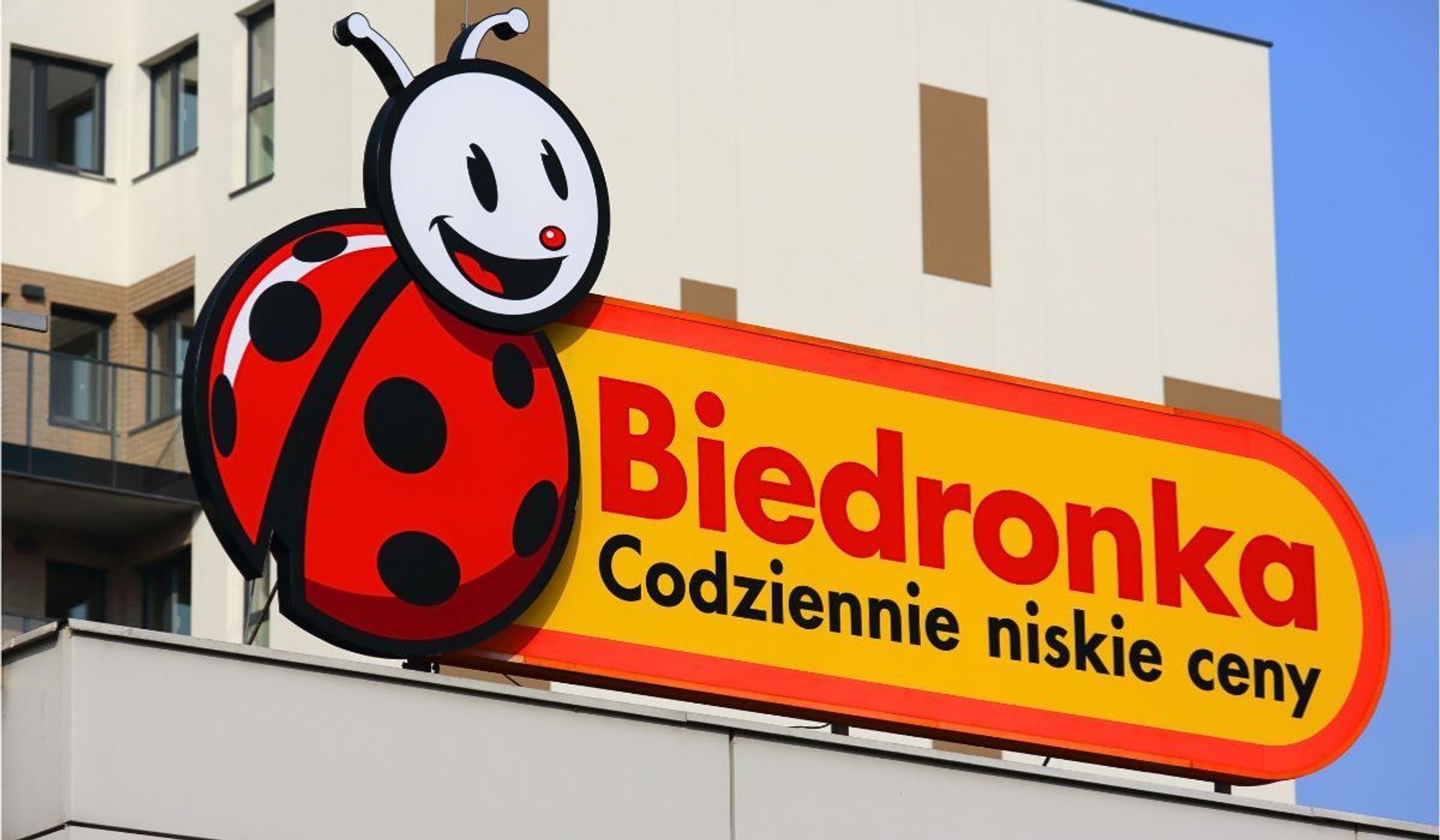 Logo Biedronki z bliska