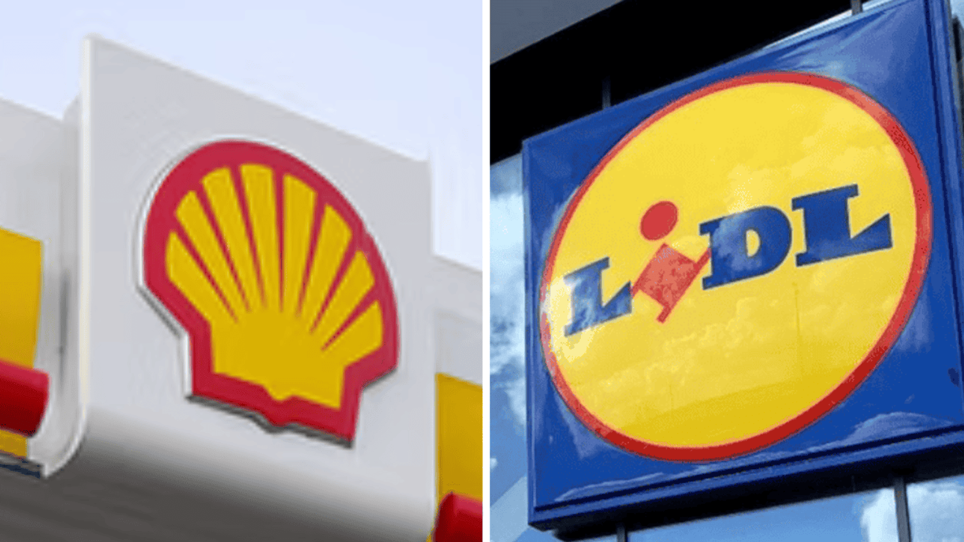 Logo Shell i Lidl