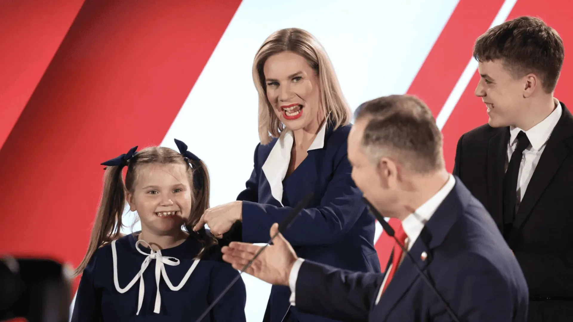 Marta Nawrocka z rodziną