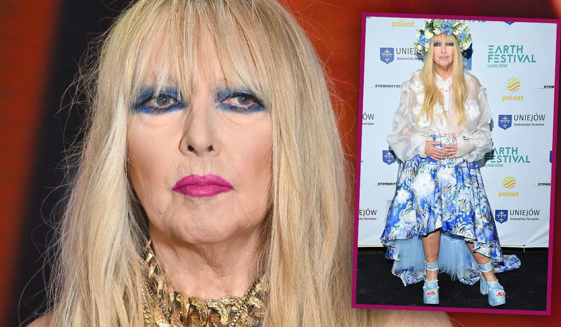 Kolana Maryli Rodowicz z bliska. Na scenie ukrywa je pod długimi sukniami