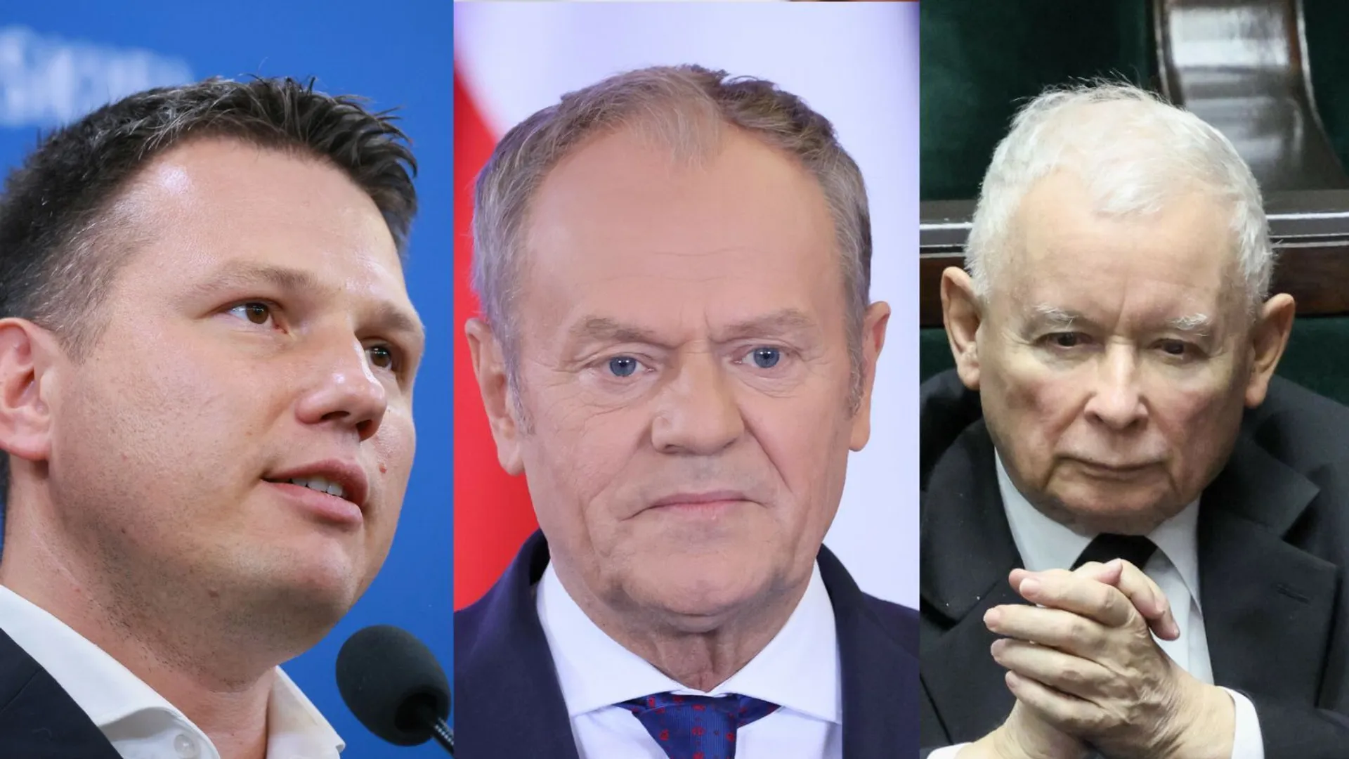 Mentzen, Tusk, Kaczyński 