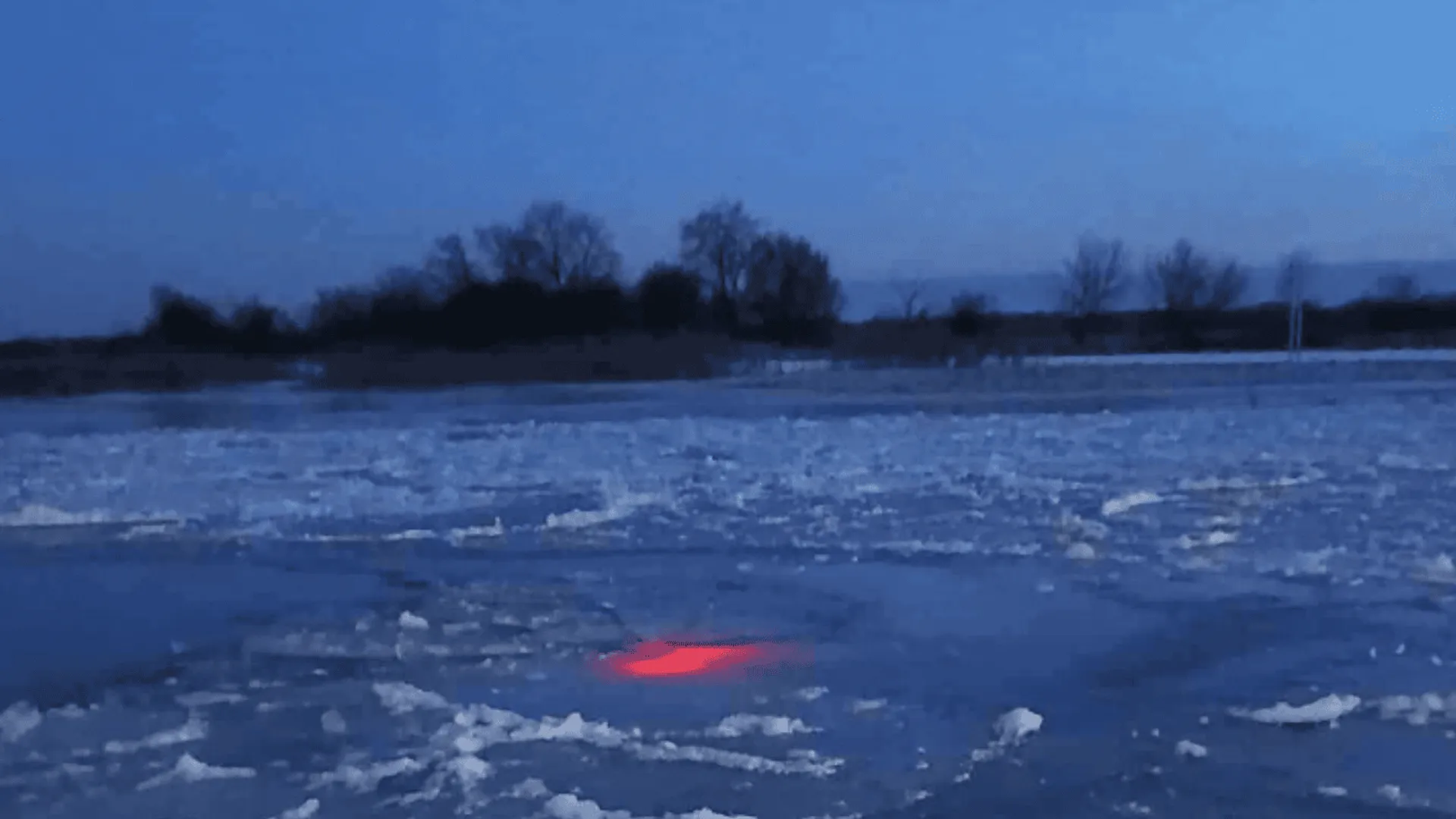 zamarznięta rzeka w Santoku