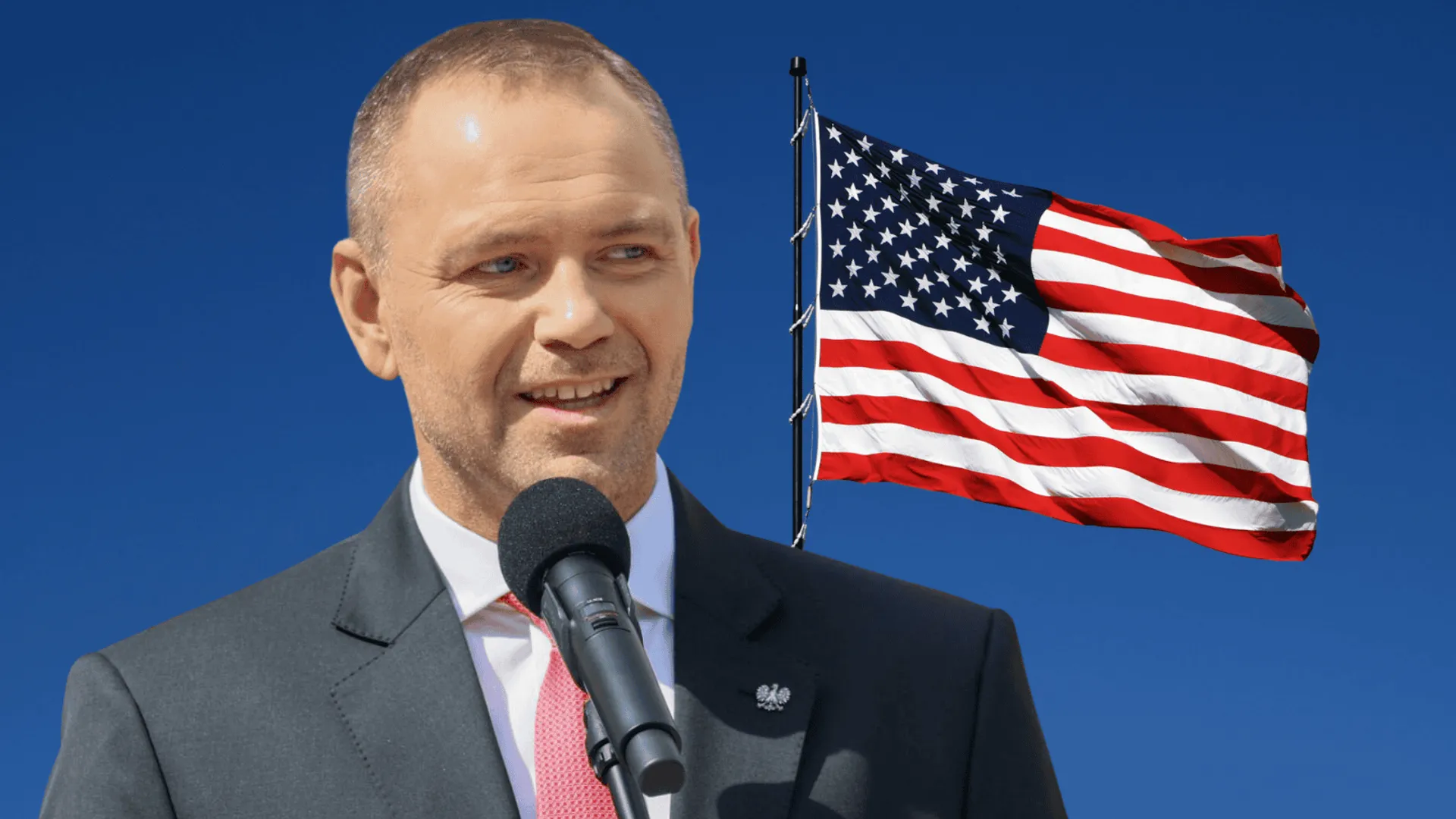 Karol Nawrocki, flaga Stanów Zjednoczonych