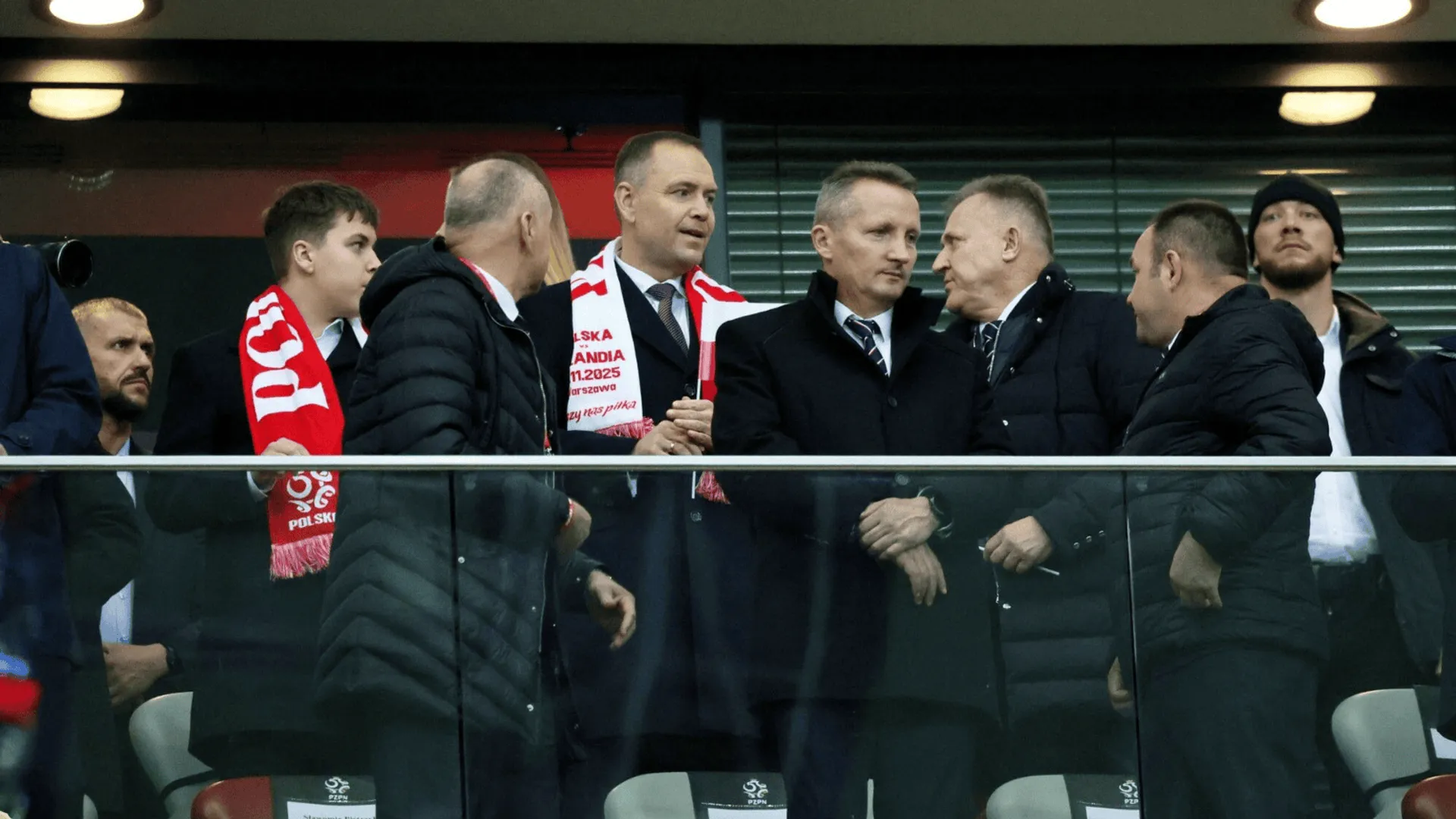 Nawrocki na meczu reprezentacji Polski 