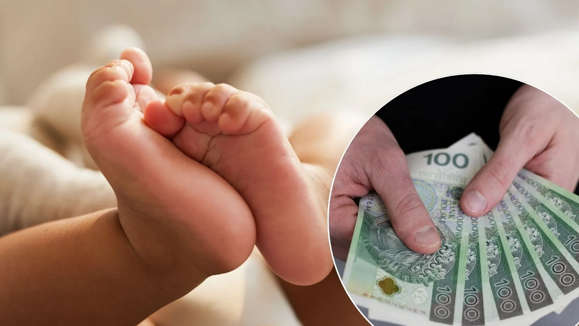 Niemowlak pieniądze