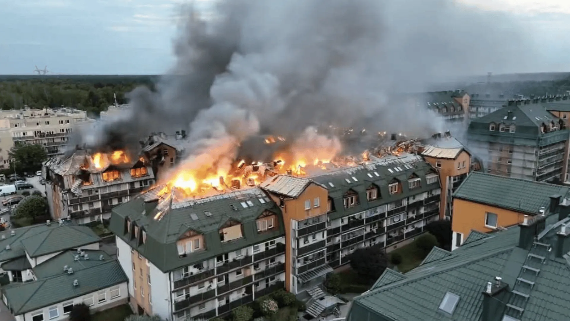 Ogromny pożar w Ząbkach