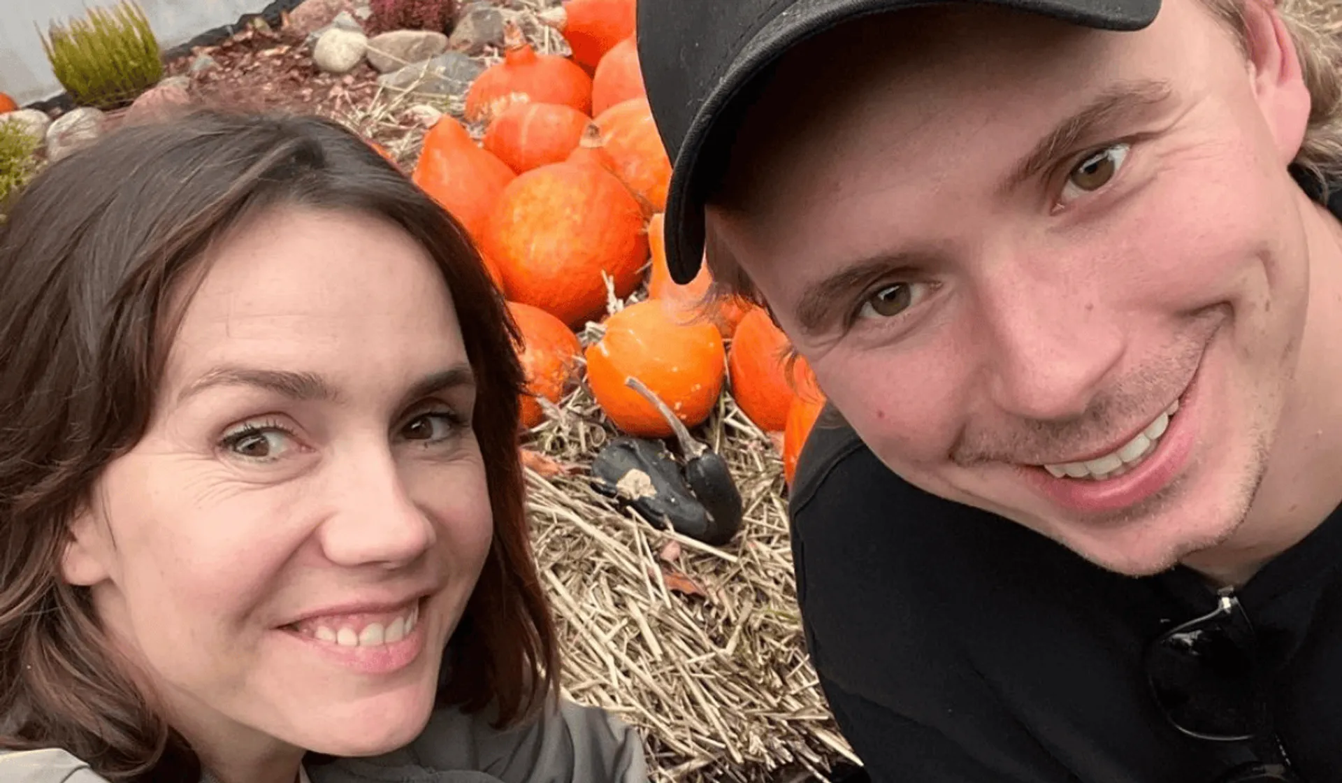 Olga Bołądź z mężem