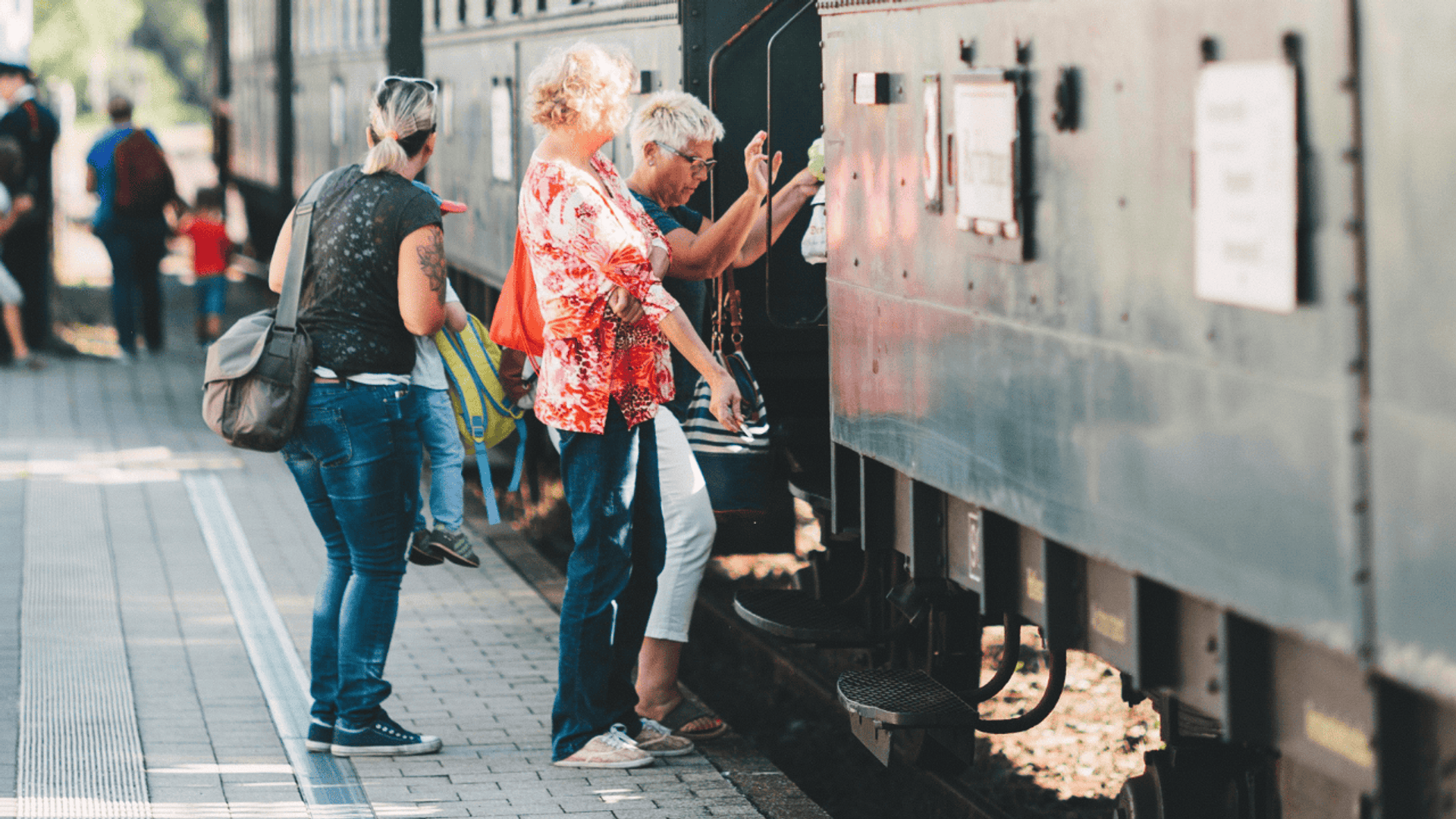 Pasażerowie pociągu