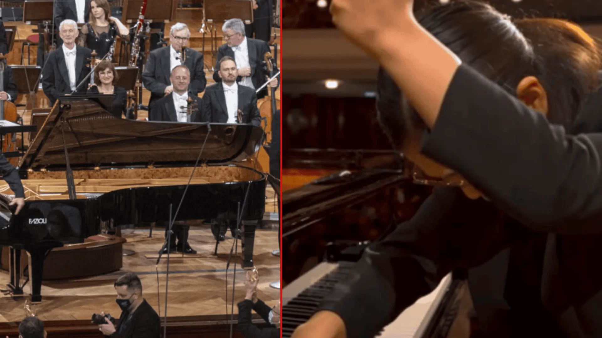 Pianistka zalała się łzami