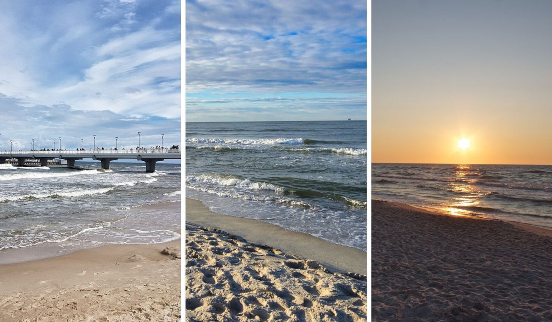 Plaże w Kołobrzegu, Ustce i Dębkach