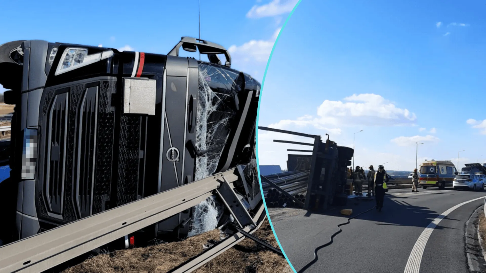 Ciężarówka zablokowała kluczowy węzeł w stronę Pyrzowic