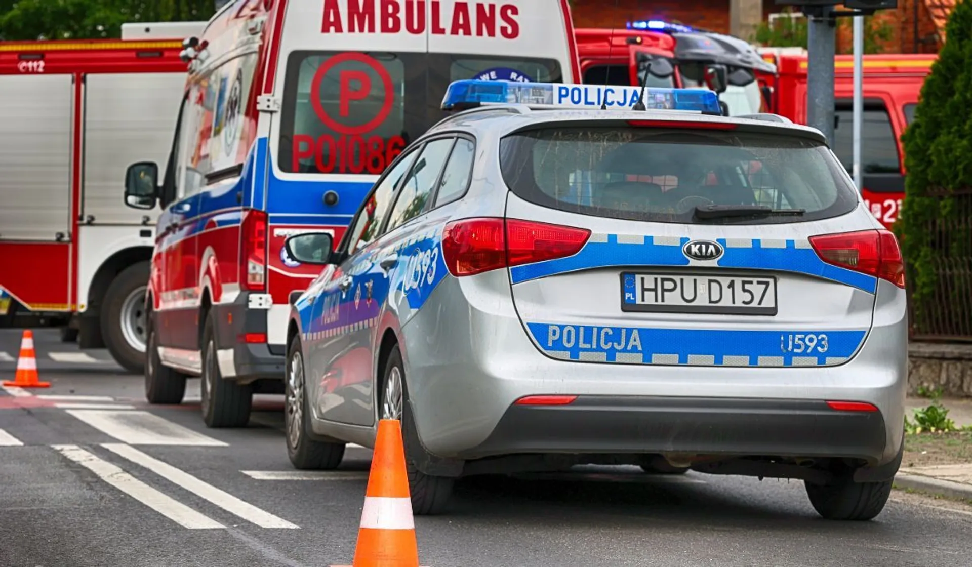 Policja, pogotowie i straż pożarna