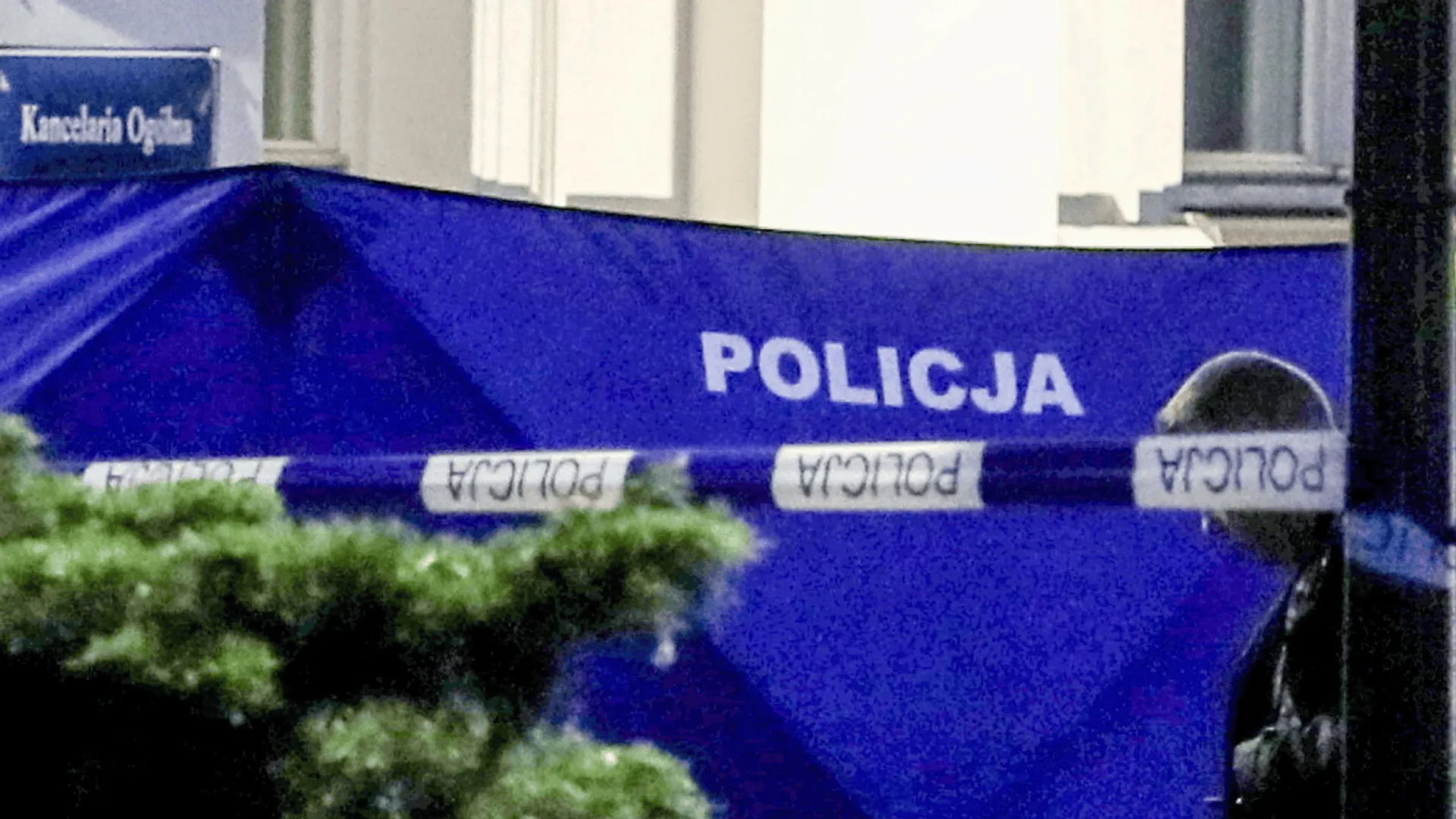 Policja na miejscu zdarzenia