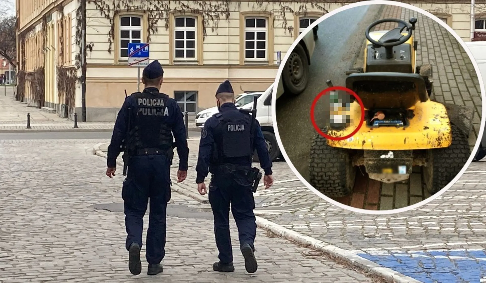 patrol policyjny/ traktorek ogrodowy