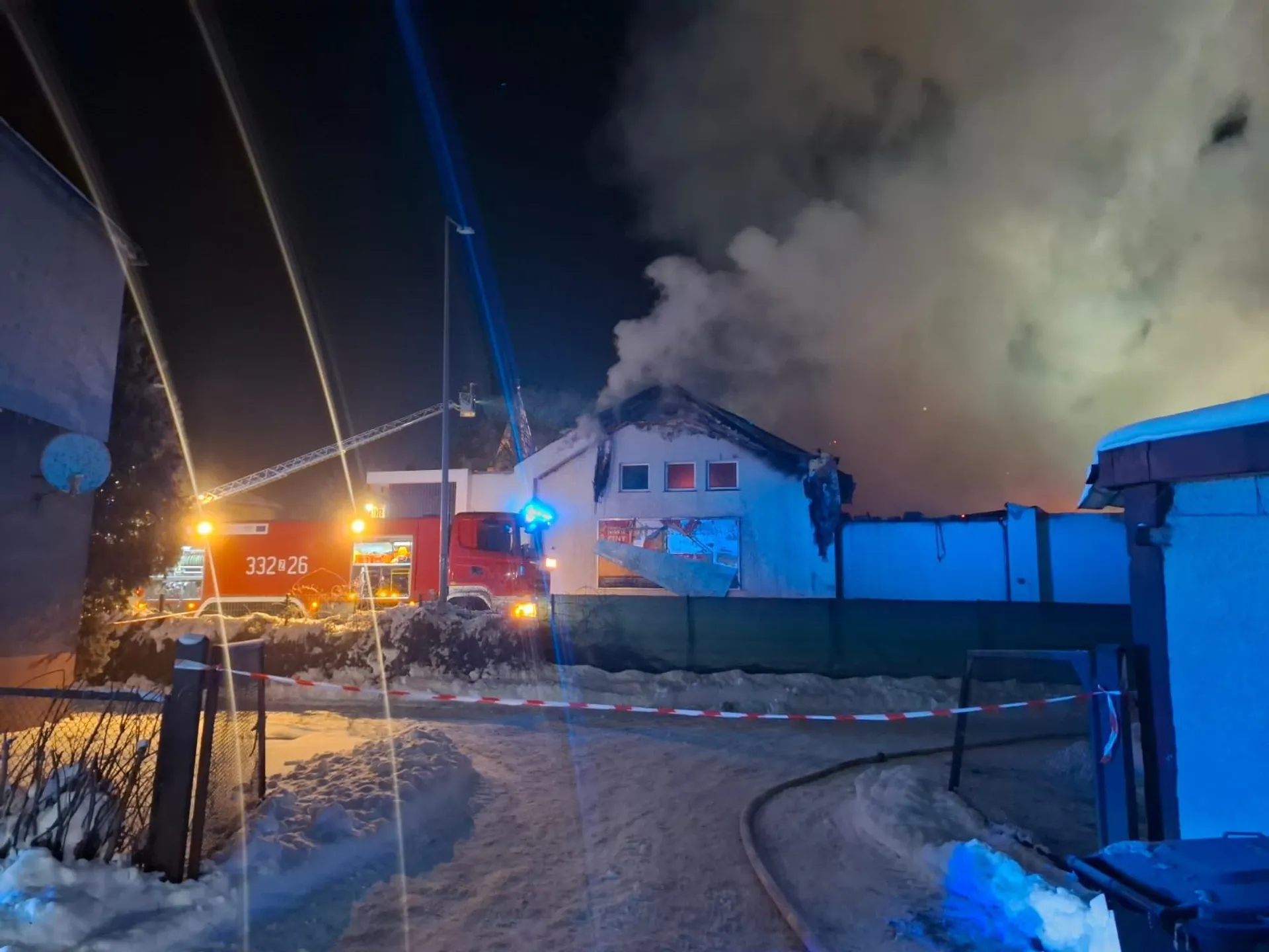 Pożar Biedronki w Polanowie