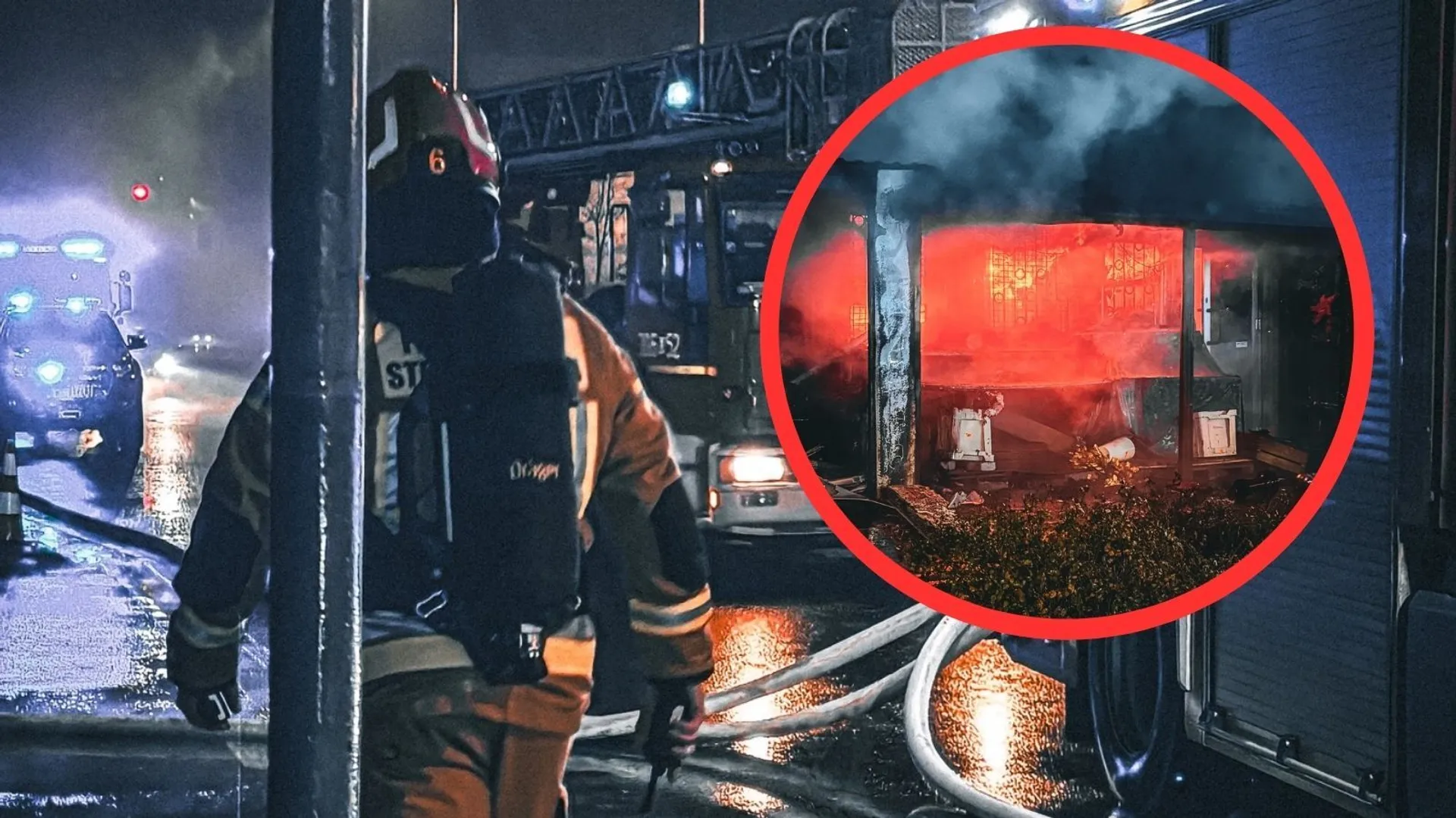 Pożar, pożar targowiska, pożar w Warszawie