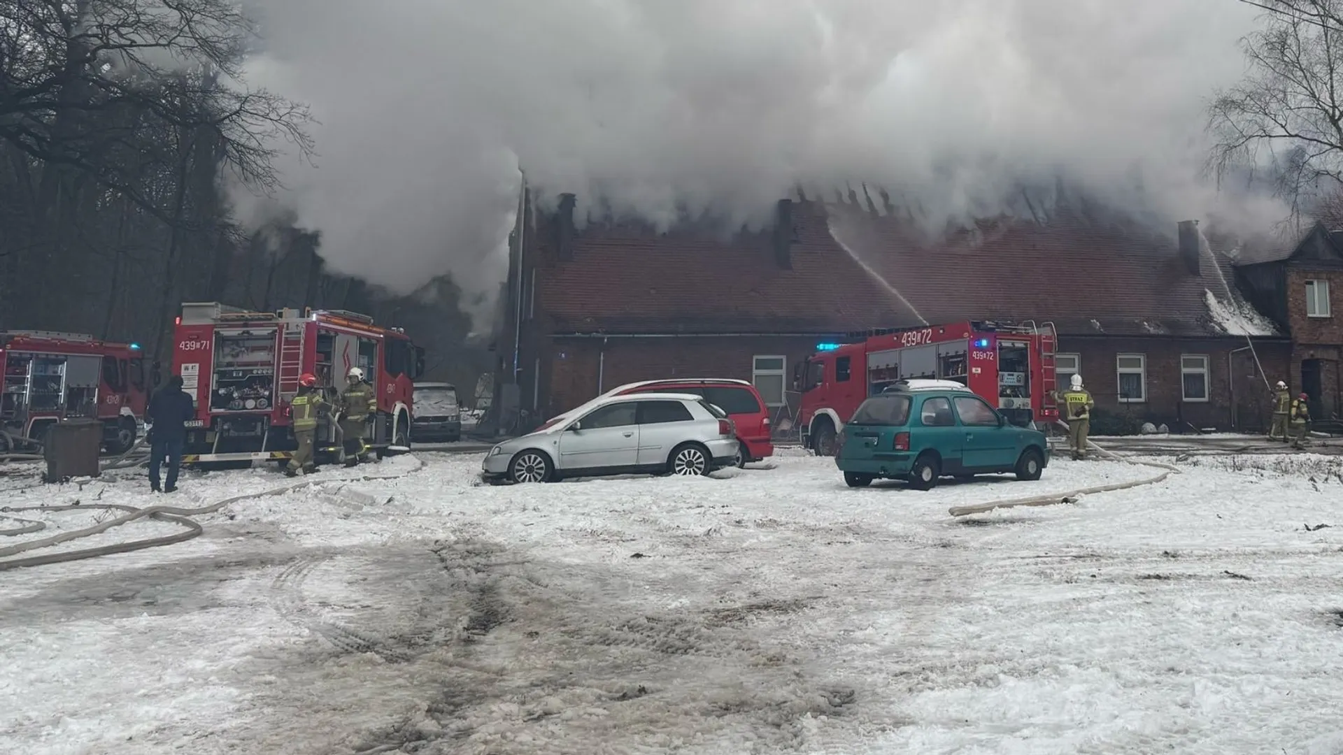 Pożar budynku mieszkalnego