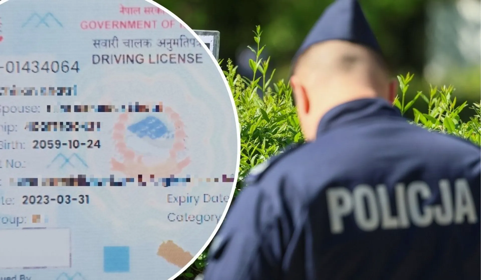 Prawo jazdy, policjant