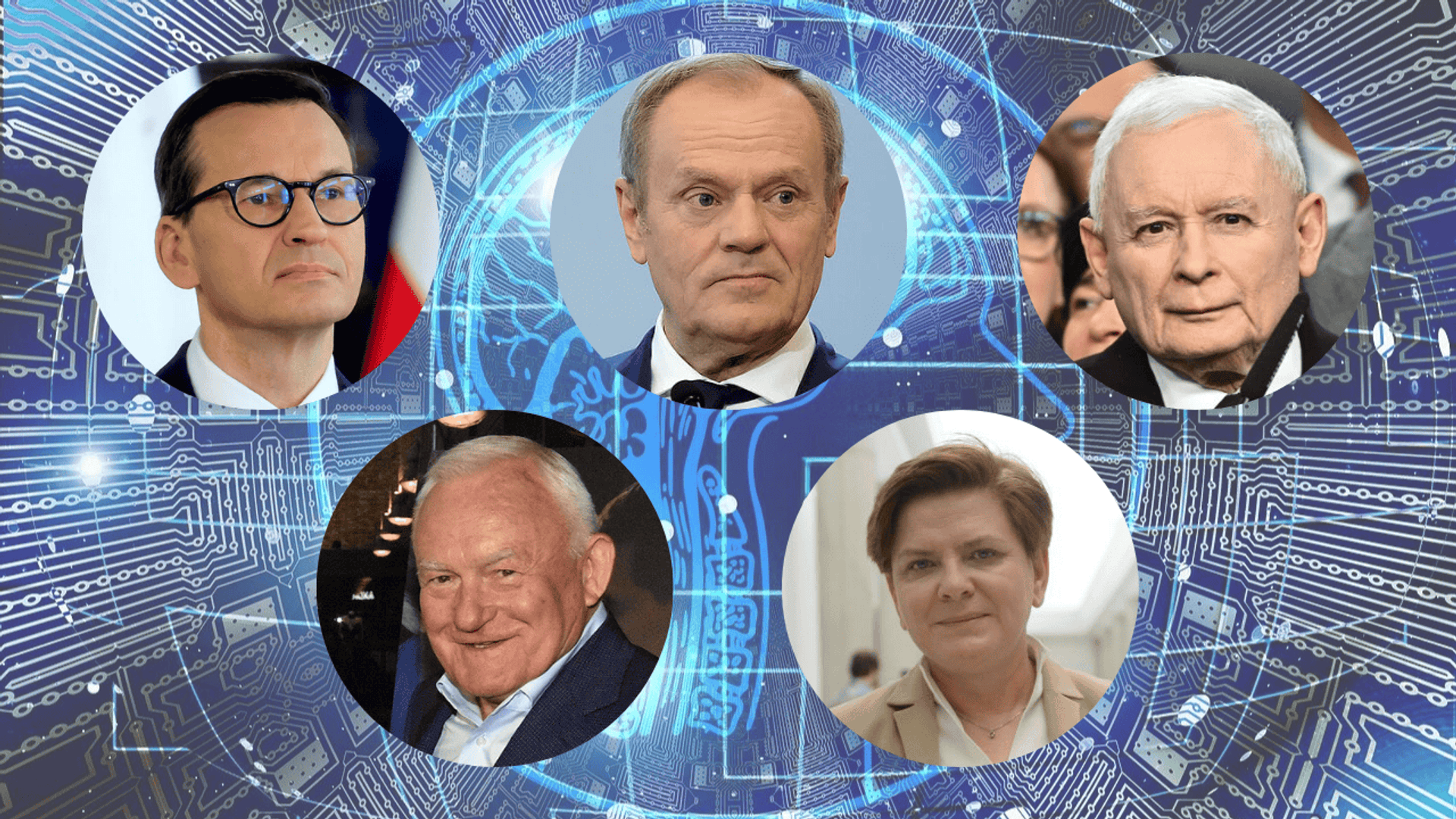 Mateusz Morawiecki, Donald Tusk, Jarosław Kaczyński, Leszek Miller, Beata Szydło