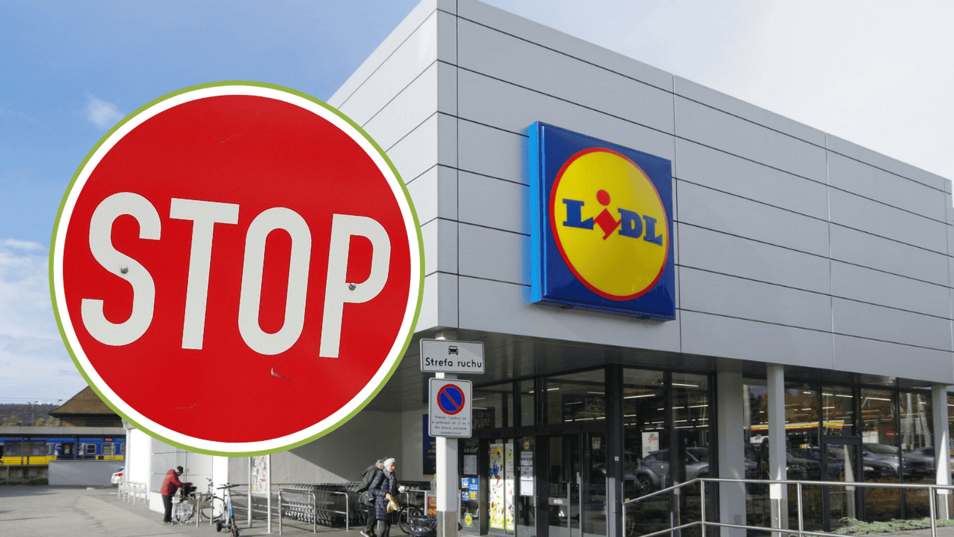 znak stop, Lidl