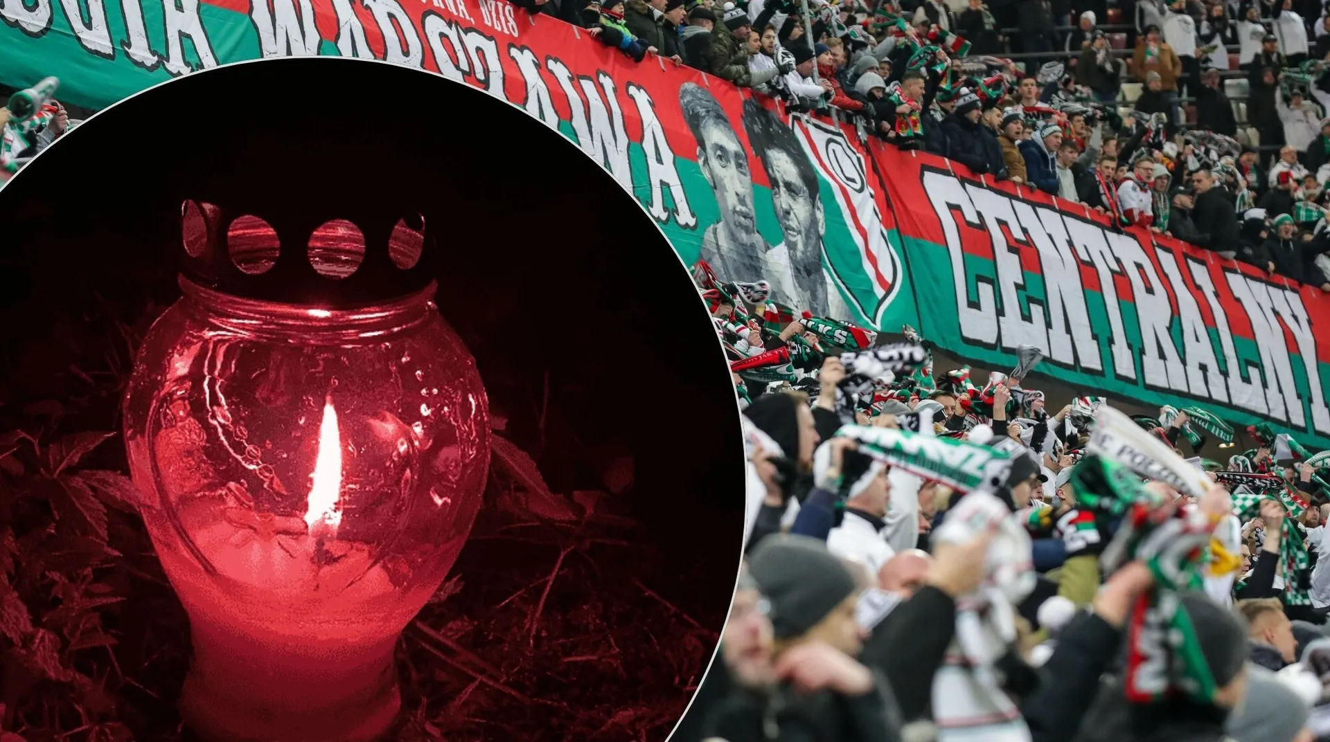 kibice Legii, świeczka