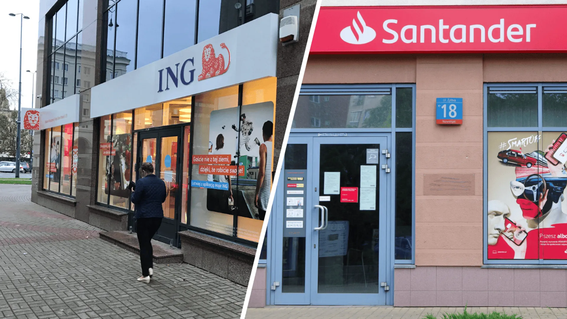 santander bank, ing bank