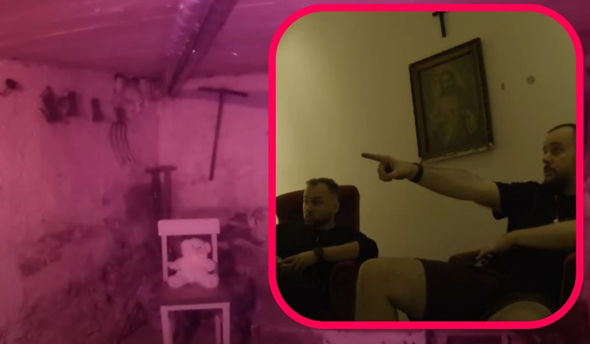 Kadry z filmu na kanale Mystery Hunters o nawiedzonym domu w Jeleniu