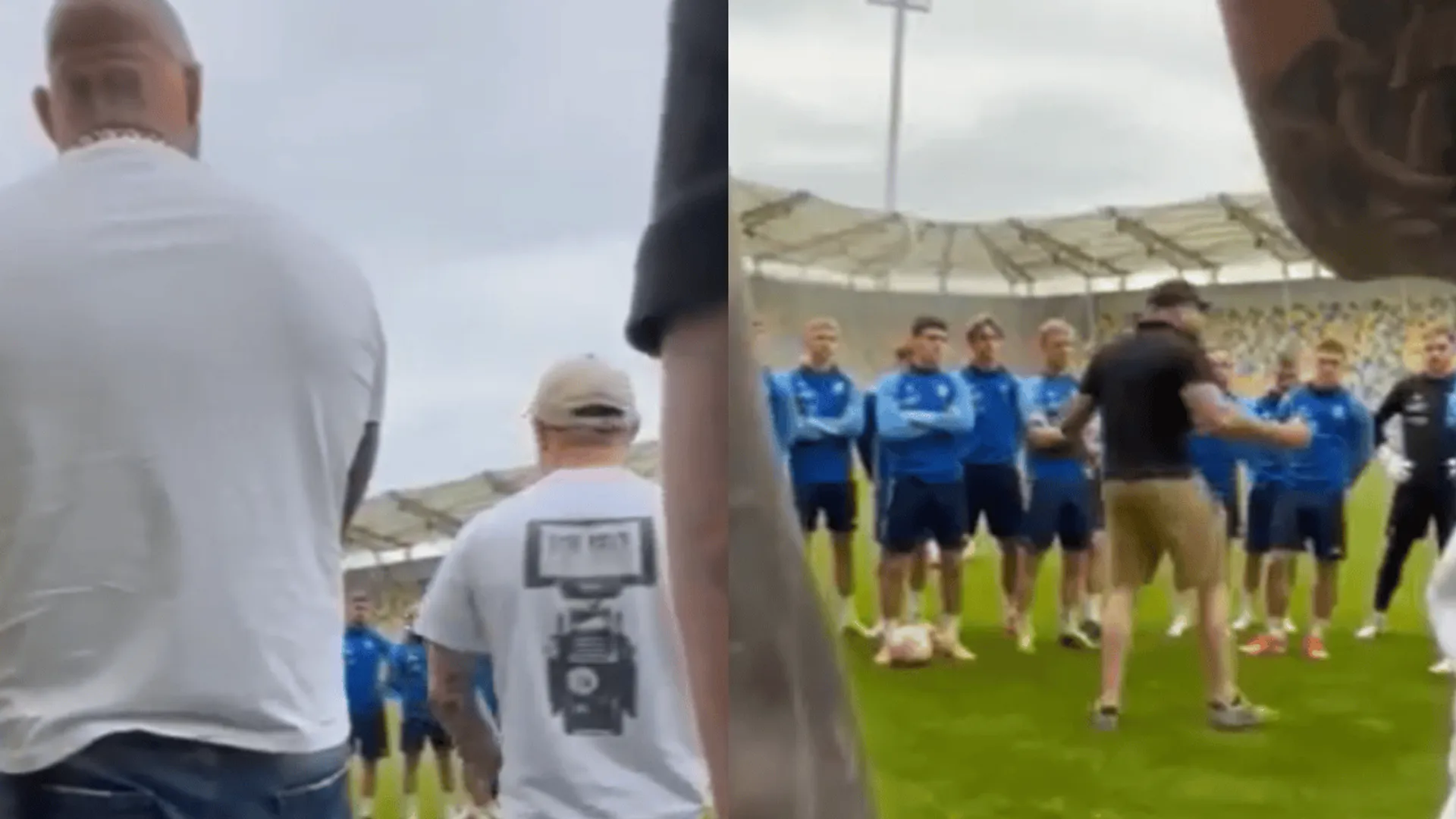 Kibice Arki Gdynia wtargnęli na trening piłkarzy