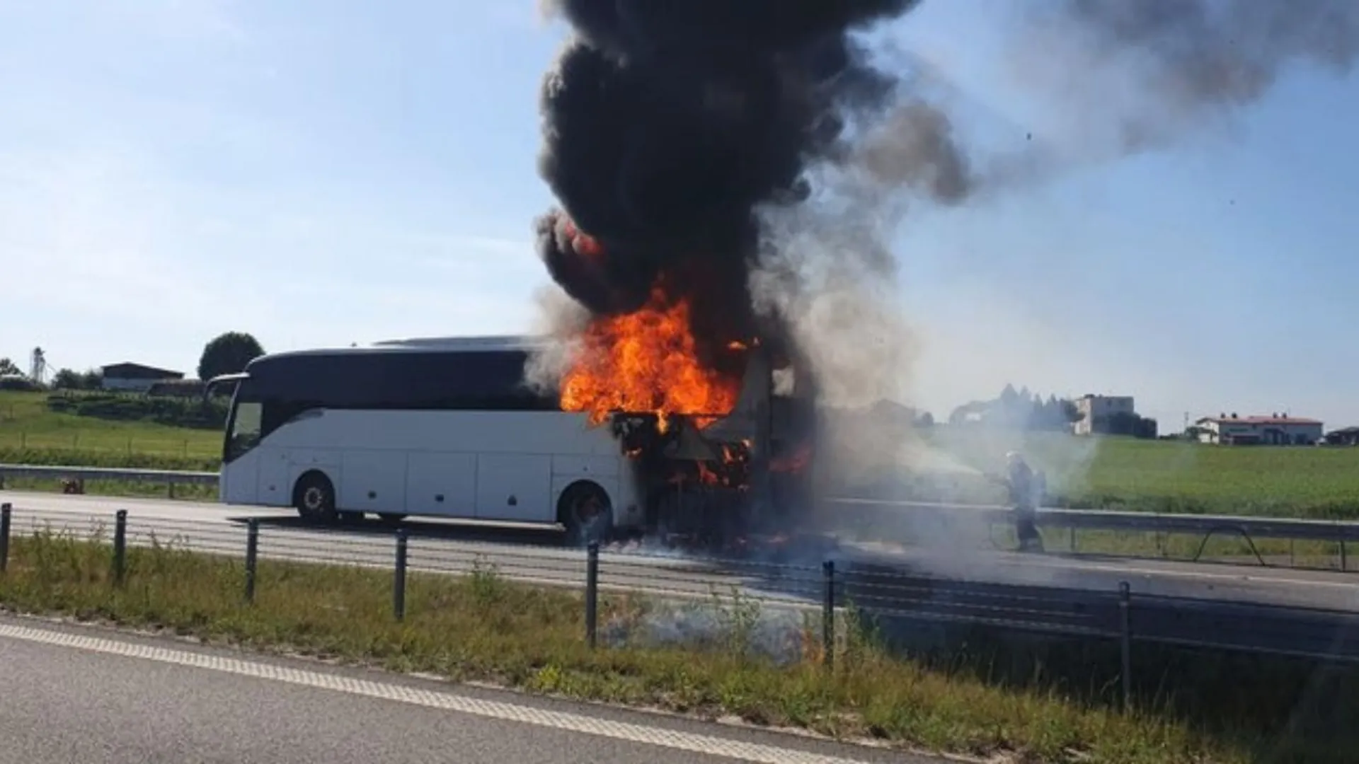 pożar autokar