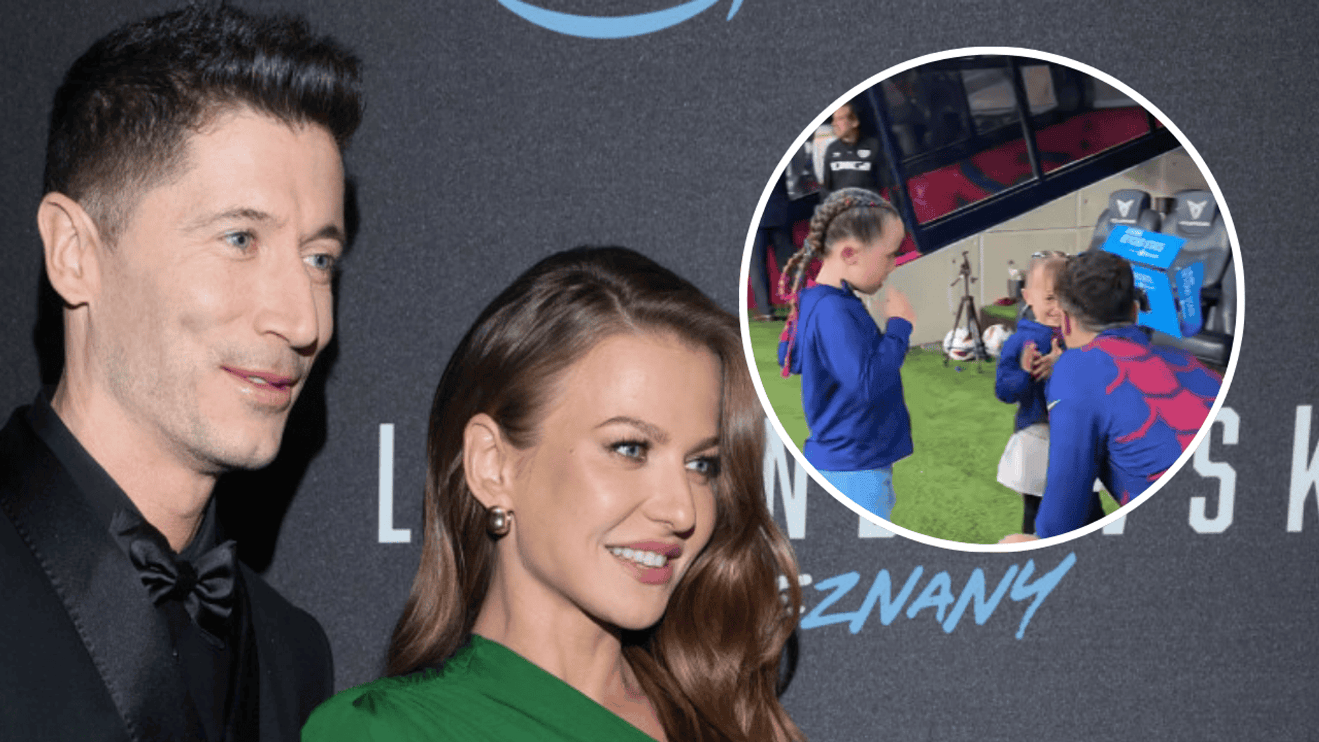 Anna i Robert Lewandowscy; Robert Lewandowski z córkami