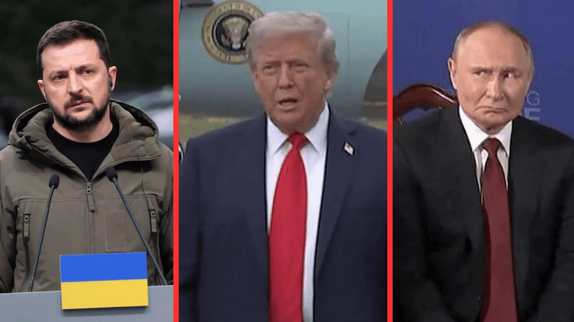 Wołodymyr Załeński, Donald Trump, Władimir Putin