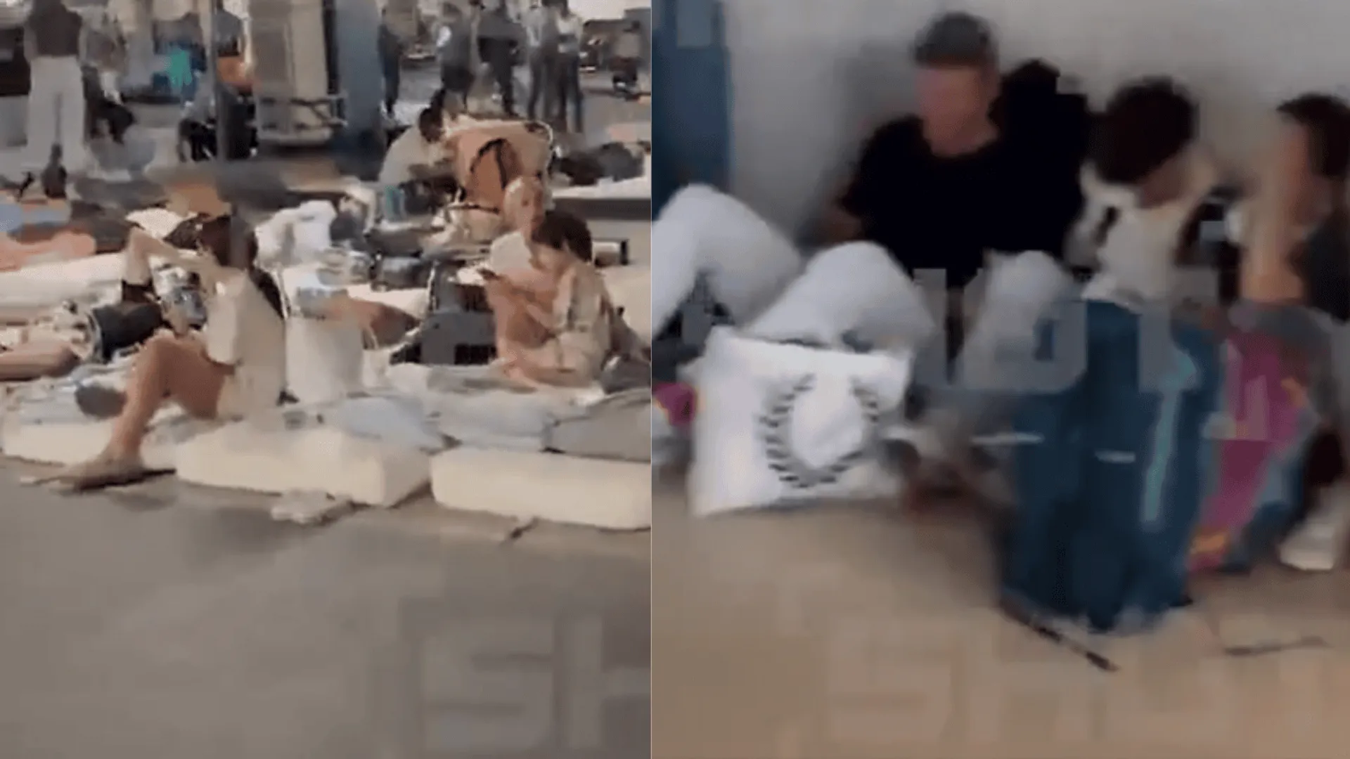 Ludzie śpią na podłodze w hotelu, Dubaj