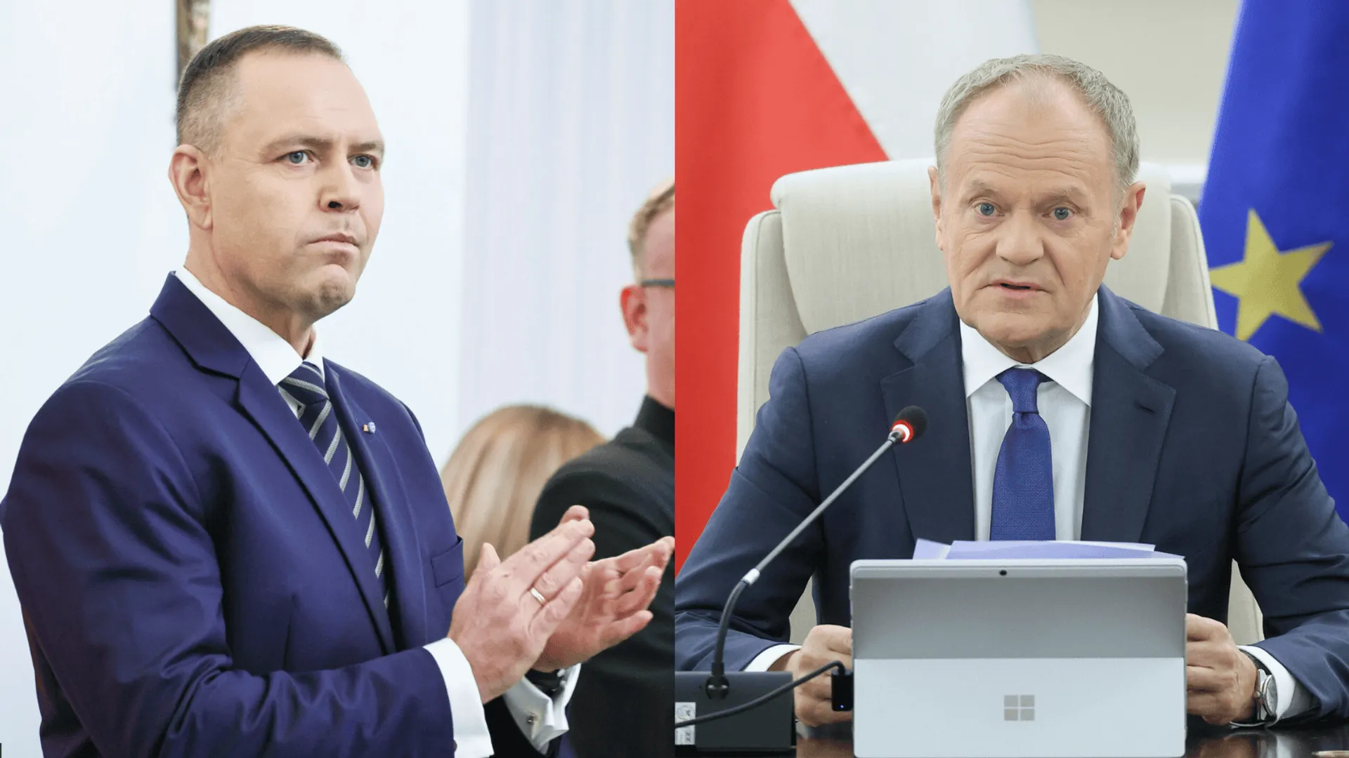 Donald Tusk i Karol Nawrocki