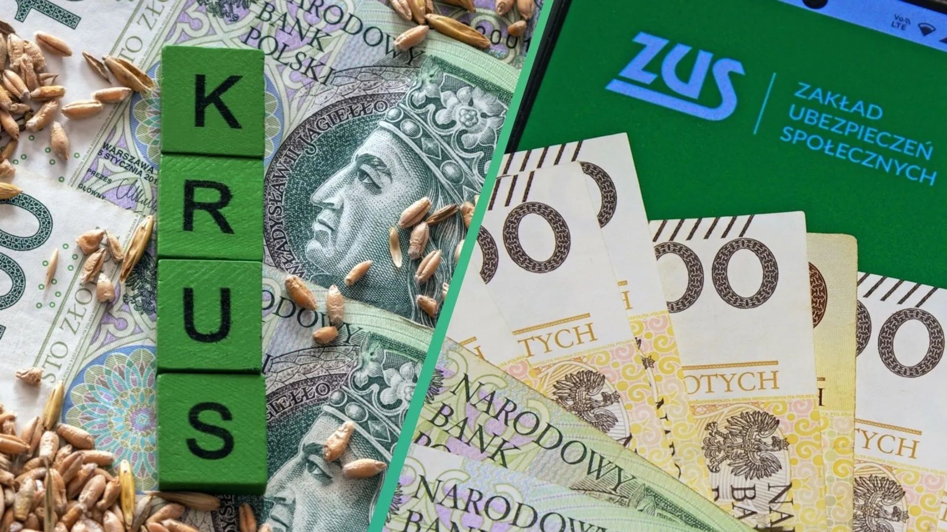 Pieniądze, ZUS, KRUS