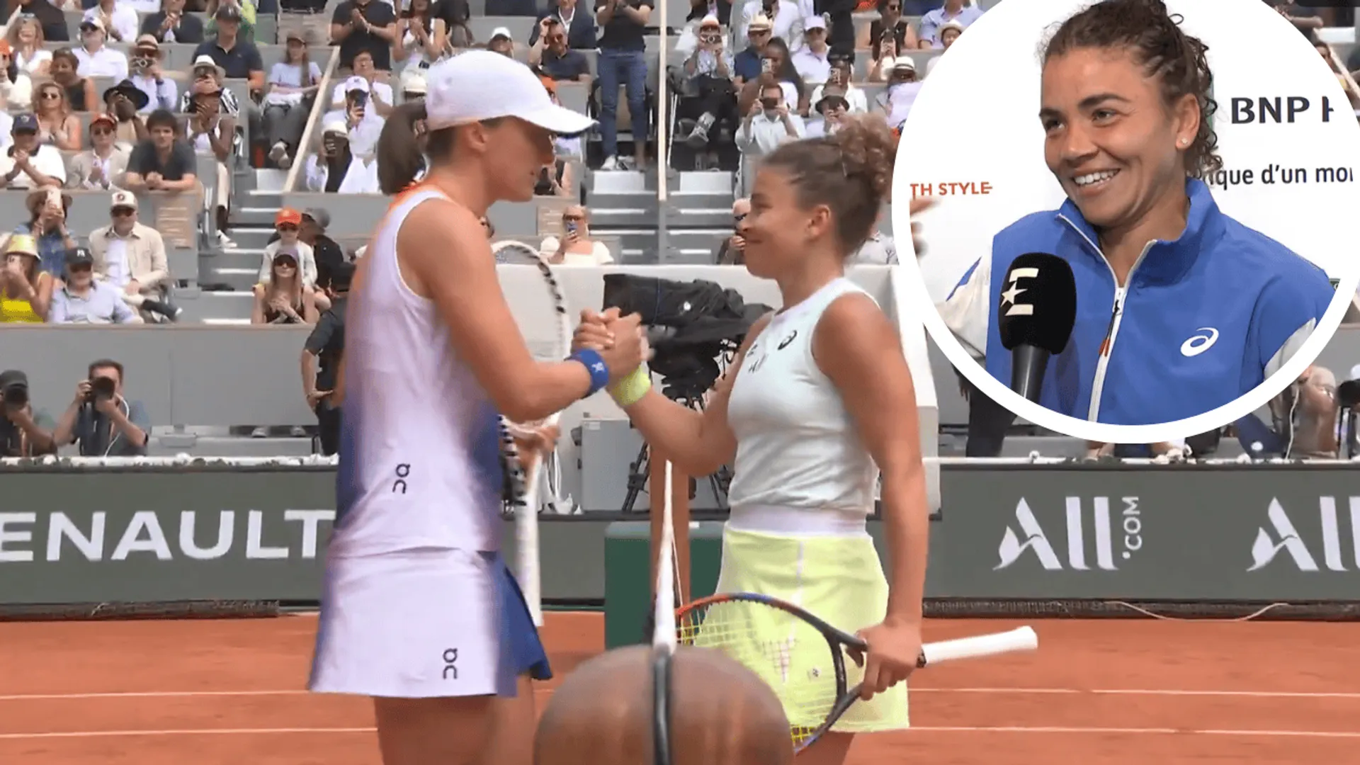 Iga Świątek i Jasmine Paolini