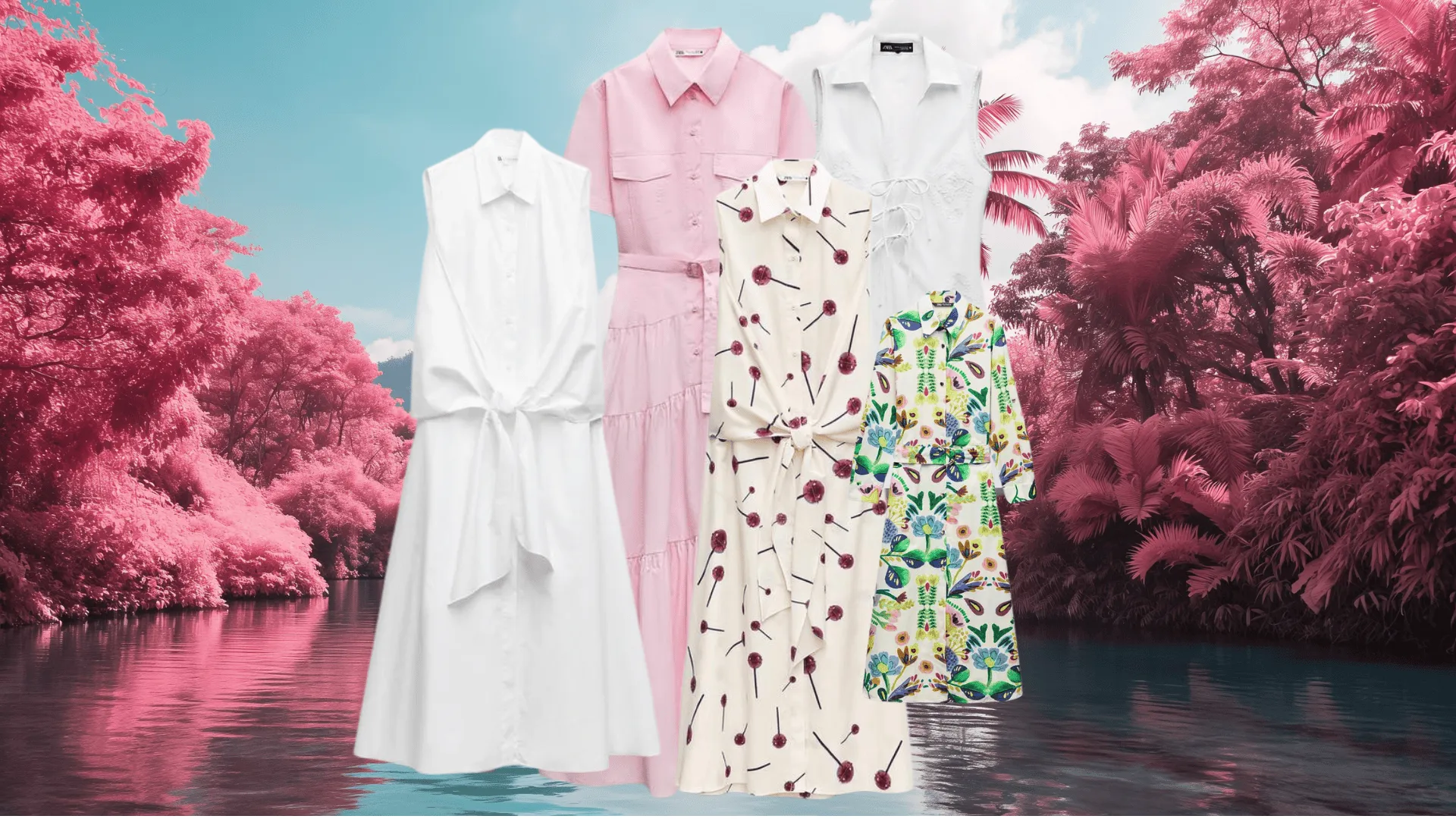 sukienki z popeliny z Zary