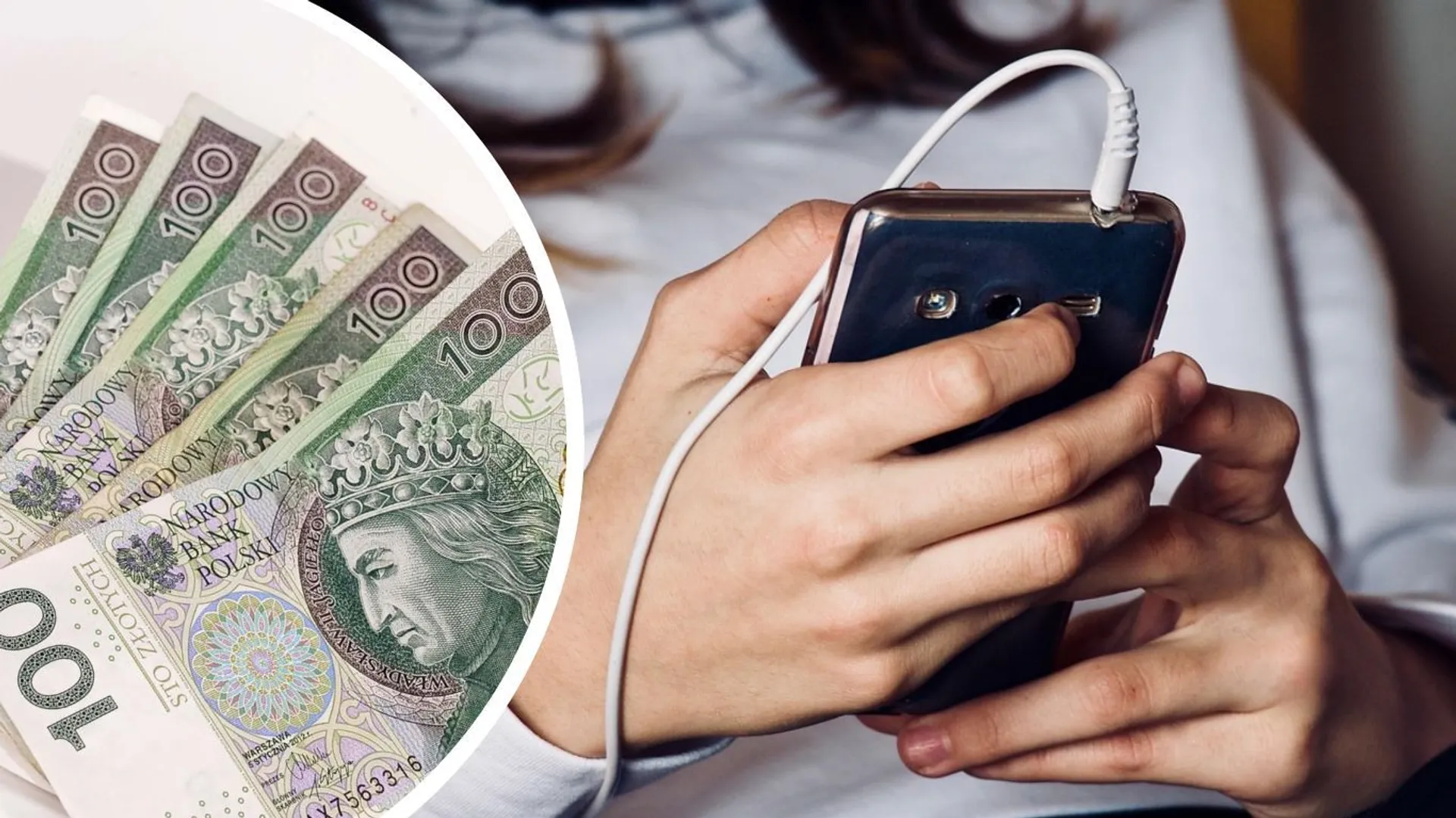 telefon pieniądze