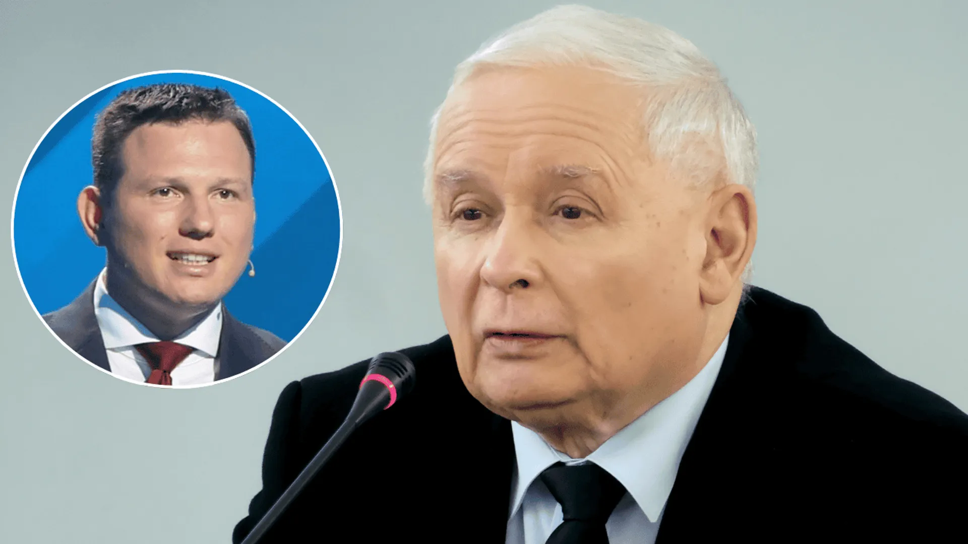 Jarosław Kaczyński i Sławomir Mentzen