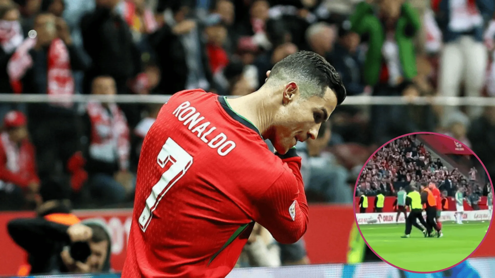 Polski kibic wbiegł na murawę i ruszył w stronę Ronaldo. Szok jak zachował się Portugalczyk